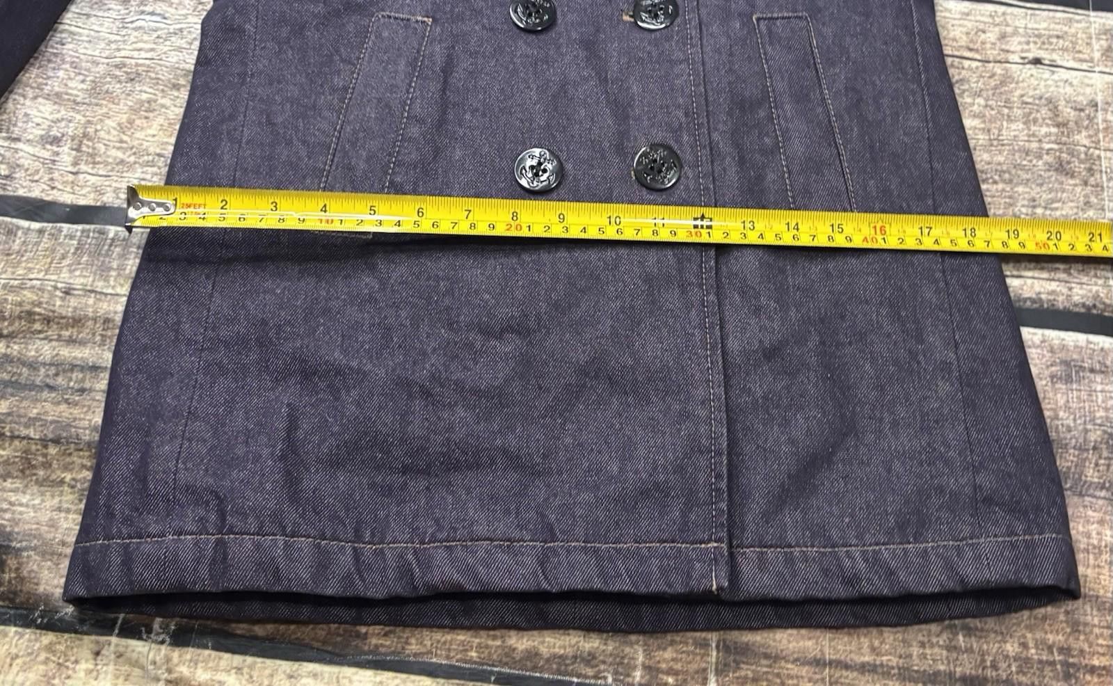 Gap VTG Gap Pea Coat Jacket Women's XS Denim Cotton Purple Size XS / US 0-2 / IT 36-38 - 11 Thumbnail