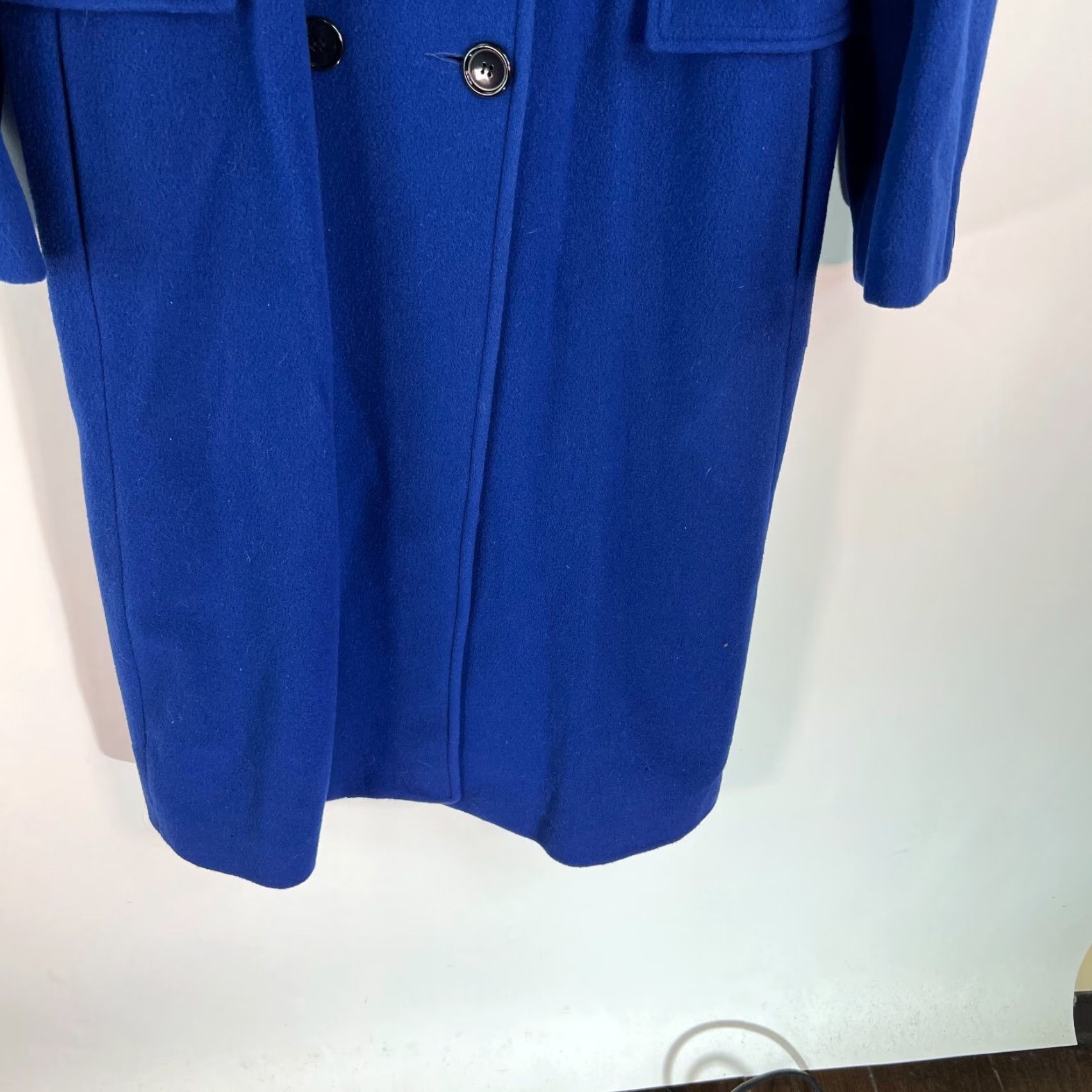 Mackintosh Mackintosh Women's Trench Coat Size 12 Blue 100% Pure Wool Long Sleeve Casual Classic Size XL / US 12-14 / IT 48-50 - 5 Thumbnail