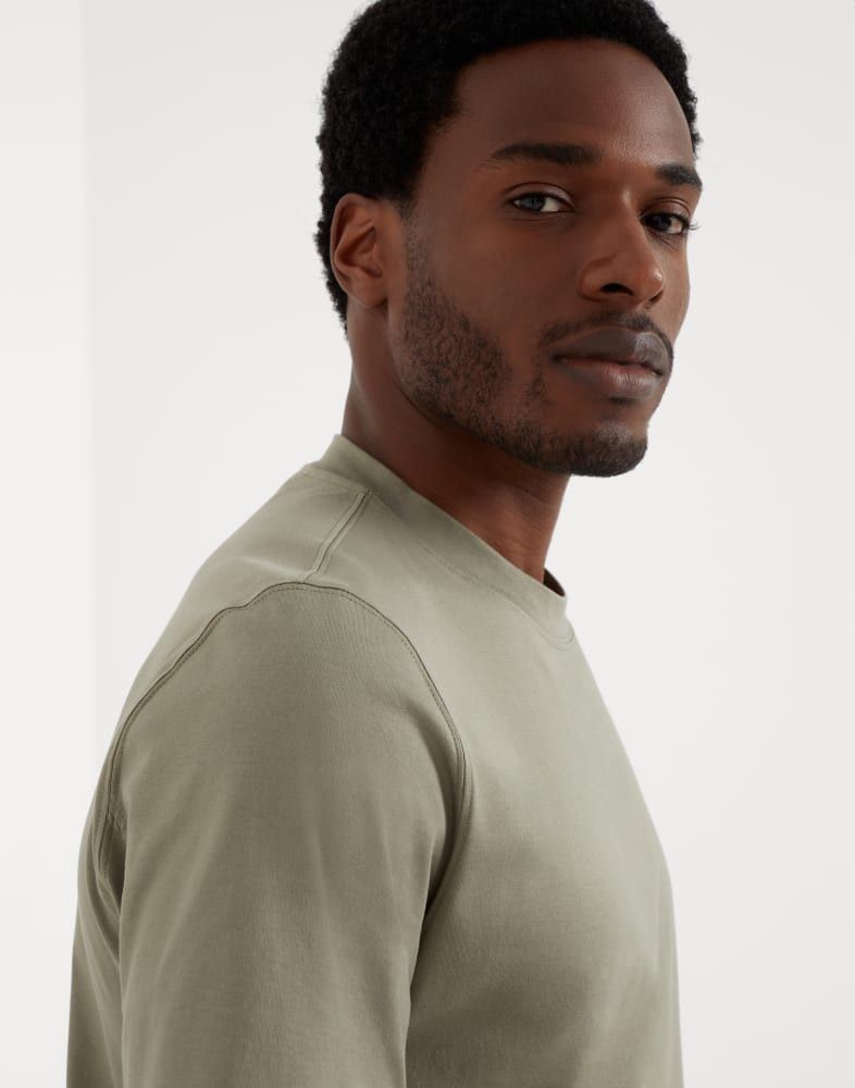 Brunello Cucinelli o1w1db10825 T-Shirt in Green Size US M / EU 48-50 / 2 - 2 Thumbnail