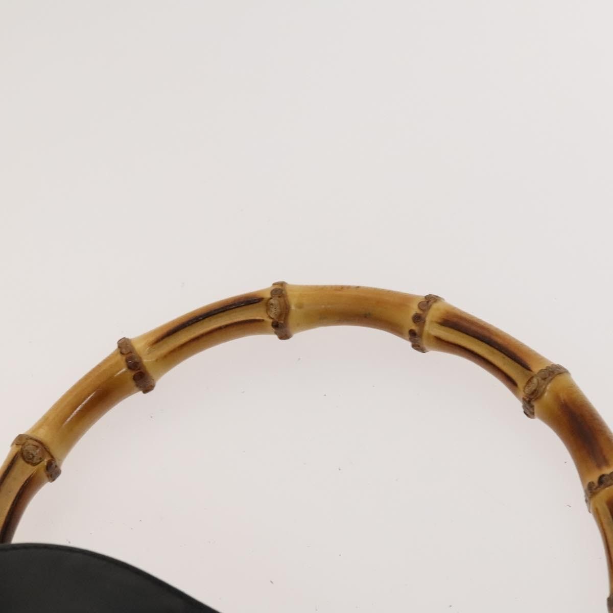 Gucci GUCCI Bamboo Hand Bag Leather Black Gold 001 1781 001 1781 Size ONE SIZE - 8 Thumbnail