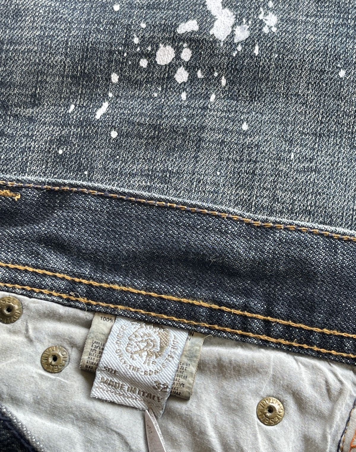 Diesel Paint Splatter Distressed Flare Dark Denim Size US 32 / EU 48 - 11 Thumbnail