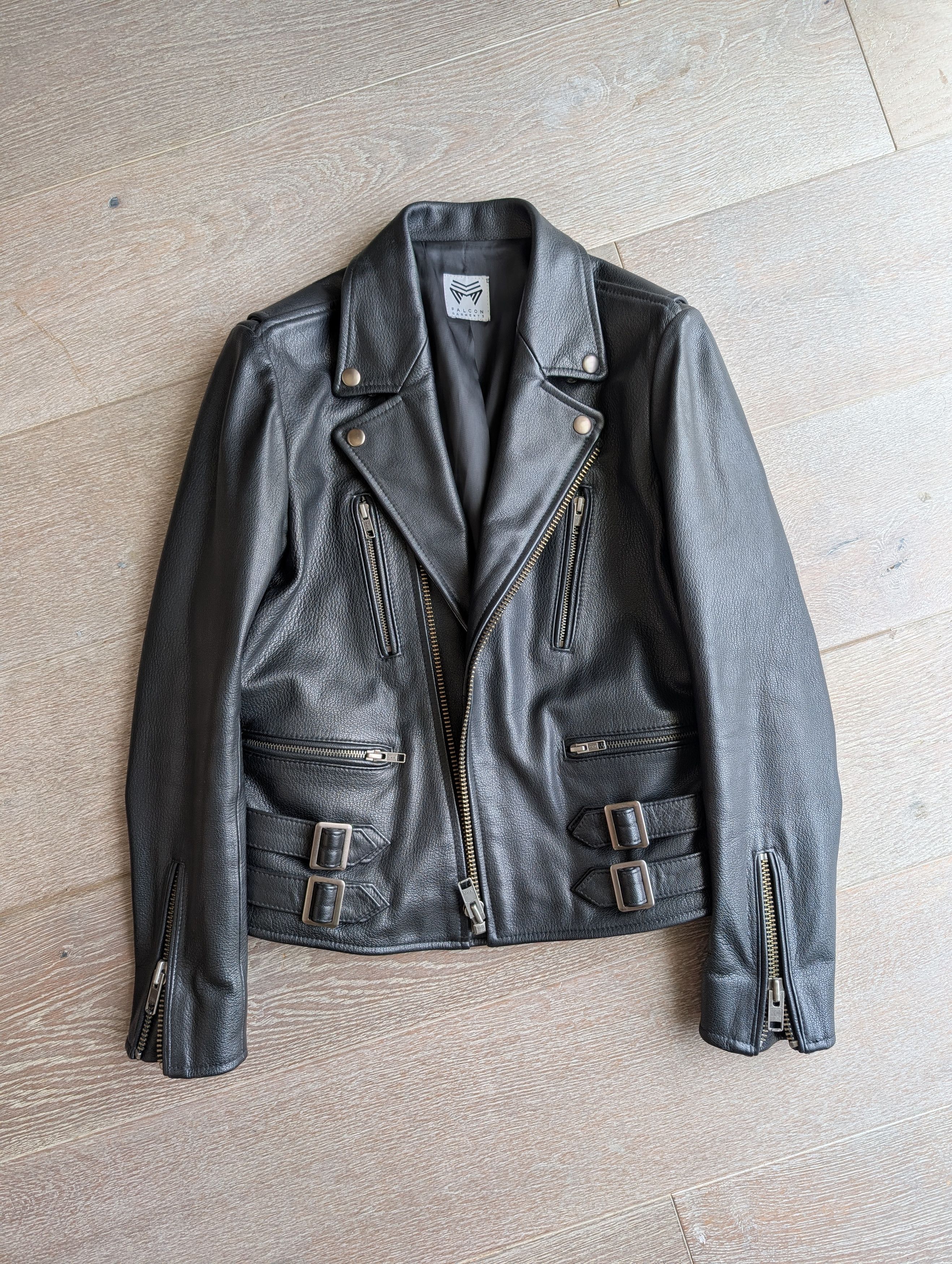 Falcon Garments Falcon Garments DR1 Double Rider Goatskin Leather Jacket Size US XS / EU 42 / 0 - 1 Thumbnail