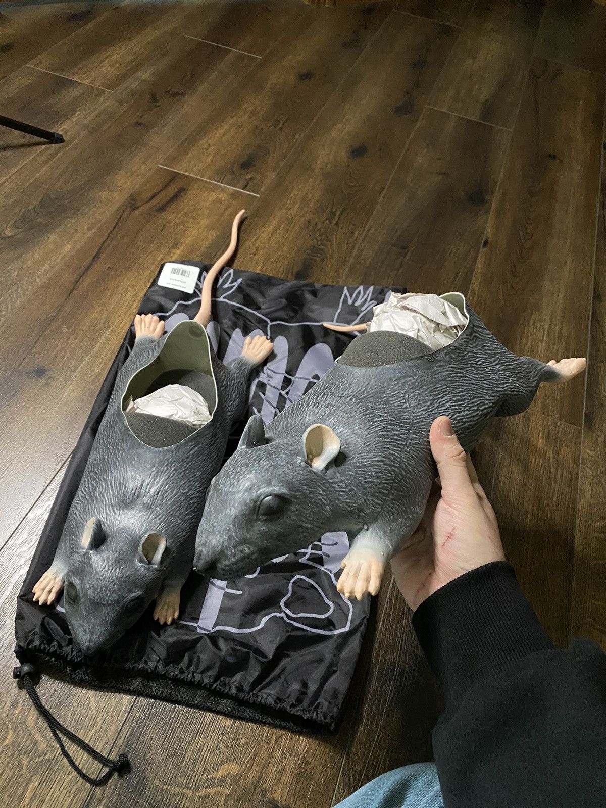 imran potato RAT SLIPPERS - レッグウェア