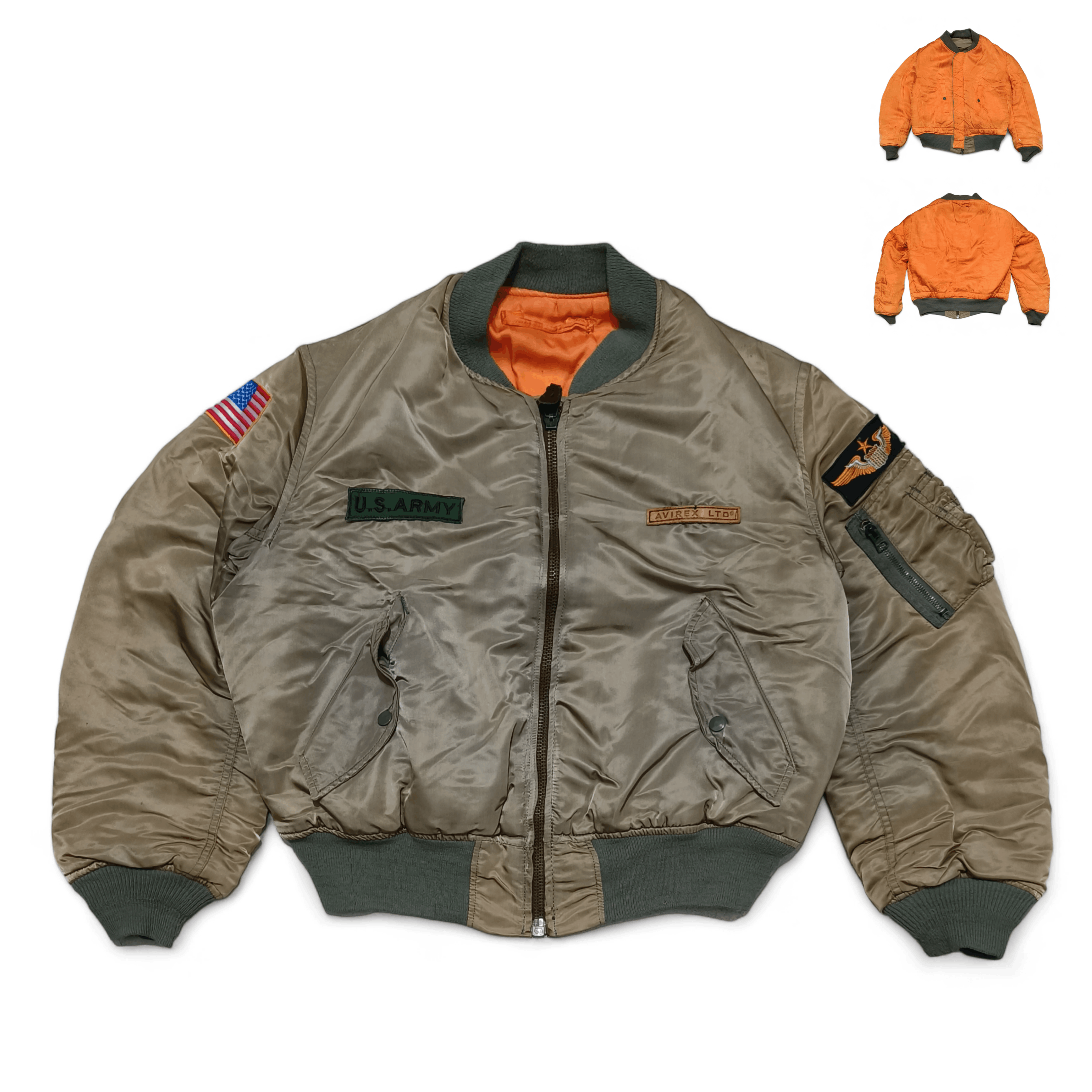 image of Vintage Avirex Limited Usa Ma-1 Flight Jacket Reversible, Men's (Size Medium)