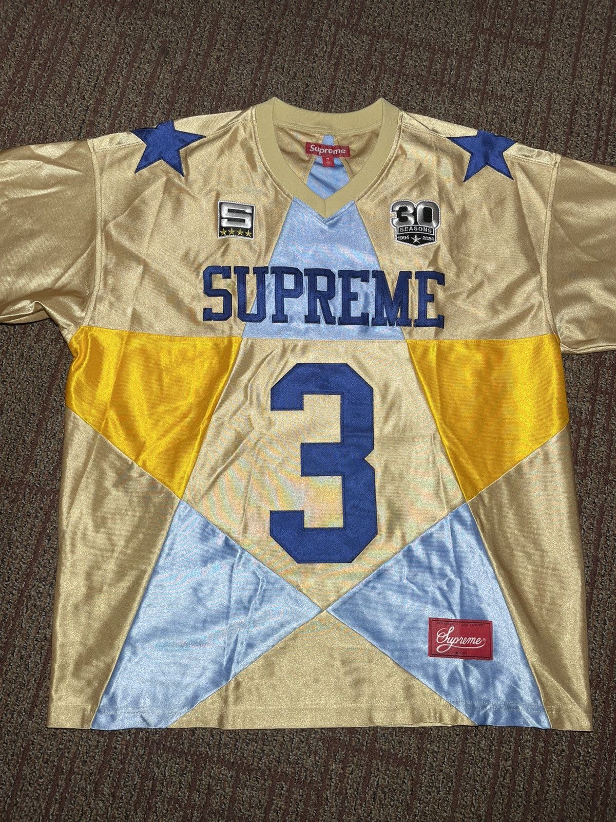 Supreme Supreme Star Football Jersey (Medium) Size US M / EU 48-50 / 2 - 1 Thumbnail