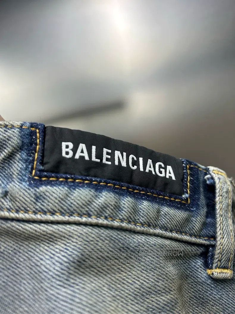 Balenciaga Balenciaga size M Mud-Dyed Destroyed Denim Jeans Size US 27 - 3 Thumbnail