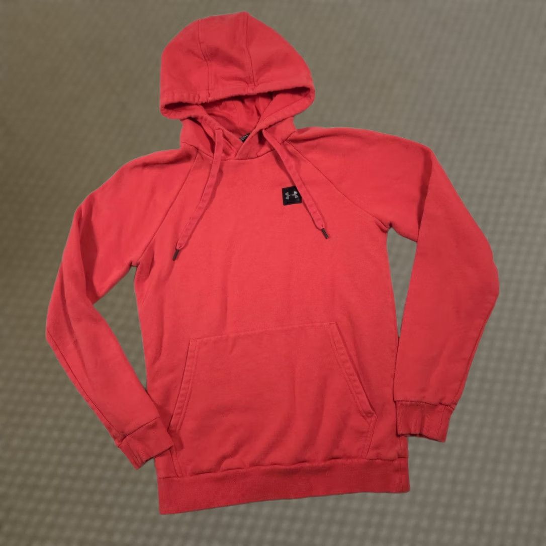Under Armour Under Armour Hoodie Mens Small Red Fleece Pullover Kangaroo Pocket Raglan UA Size US S / EU 44-46 / 1 - 1 Thumbnail