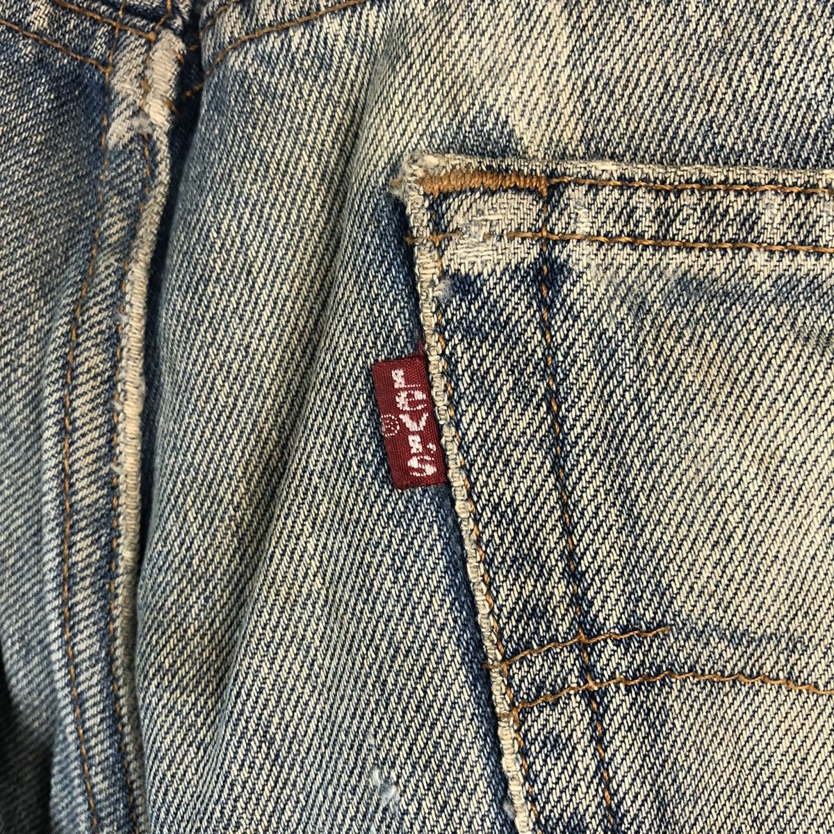 Levi's Levis 501xx vintage Blue ripped Denim Pants #A2571 Size US 35 - 23 Thumbnail