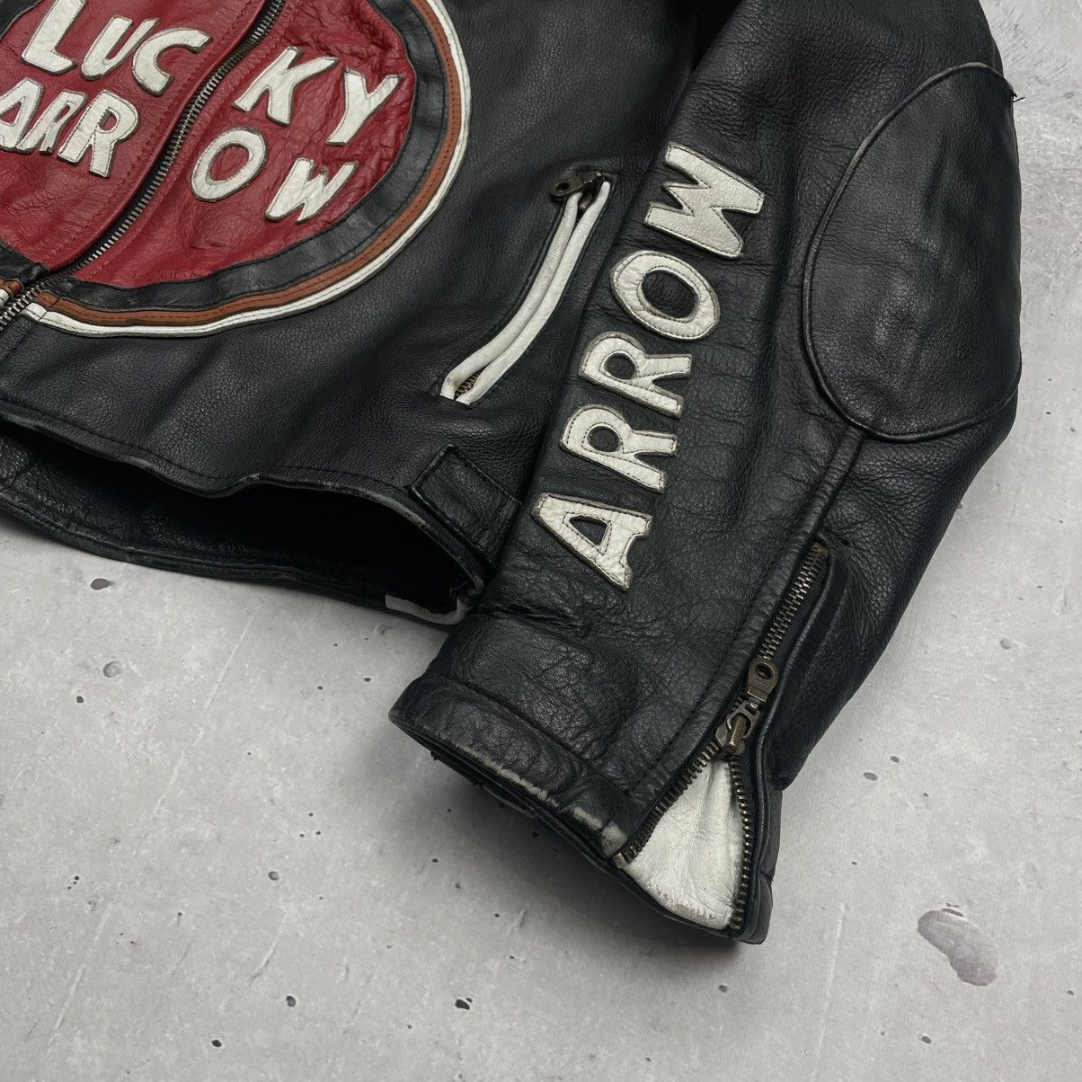 Vintage Vintage Racing Leather Jacket Luxury Arrow y2k Size US L / EU 52-54 / 3 - 9 Thumbnail