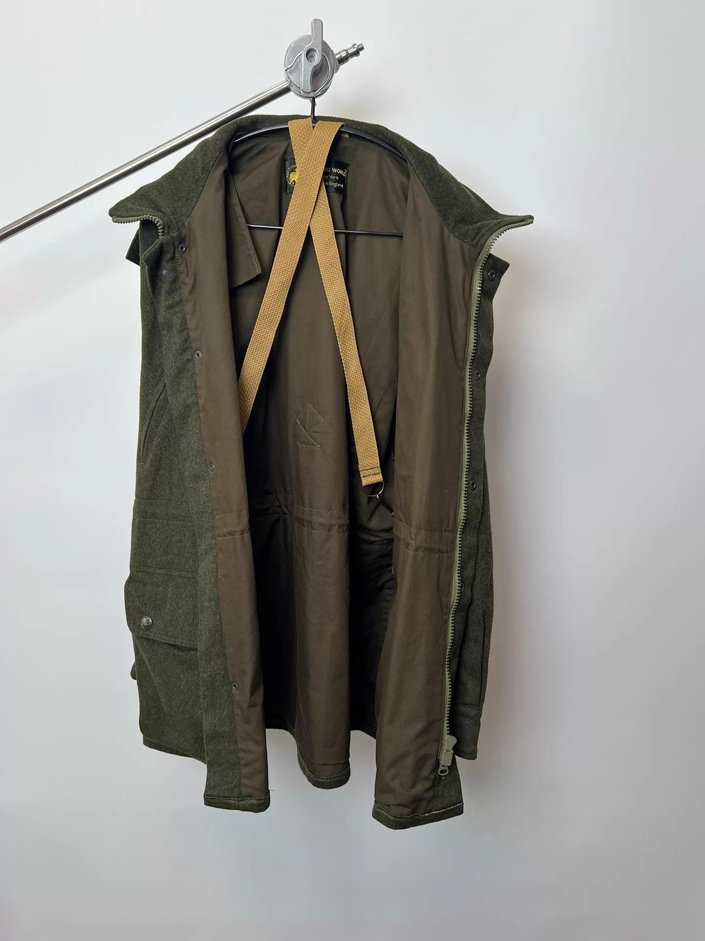 Unknown London Vintage Dark Green S.Collar Detach Hood Wool Coat Size US S / EU 44-46 / 1 - 6 Thumbnail