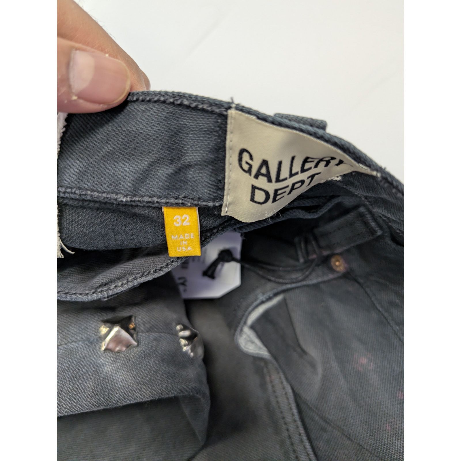 Gallery Dept. o1rshd1 Studded LA Flare Jeans in Black 32 x 34 Size US 32 / EU 48 - 18 Thumbnail