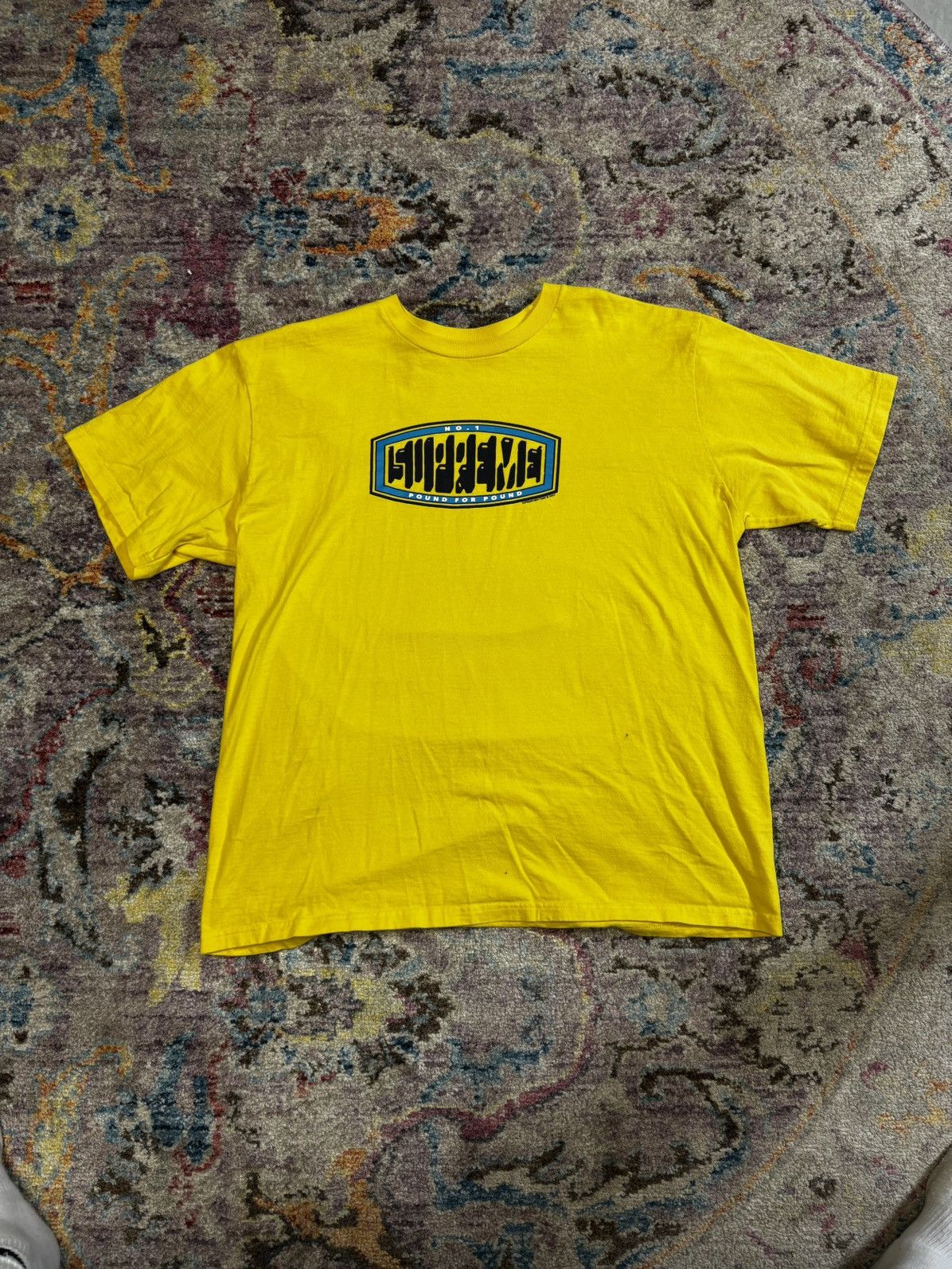 Supreme Supreme Yellow Pound Tee Size US XL / EU 56 / 4 - 1 Thumbnail