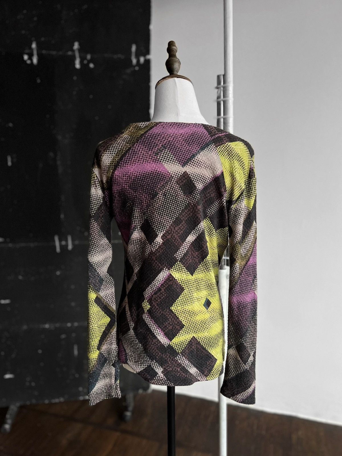 Christian Lacroix × Desigual Desigual by Lacroix Womens Geometric Full Printed LS T-Shirt Size S / US 4 / IT 40 - 2 Thumbnail