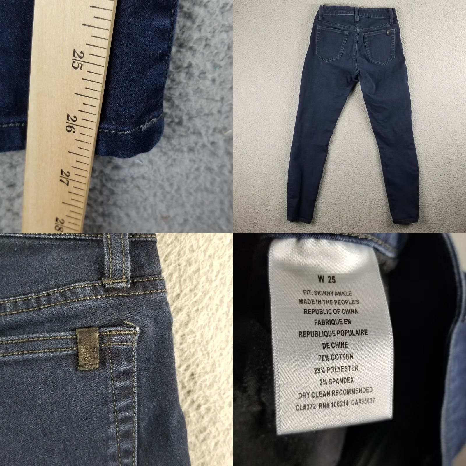 Vintage JOE'S Jeans Mid Rise Skinny Pants Blue Denim 25 Women Jeans Stretch Classic Modern 27 Inseam Mens Womens Girls Boys Size 42" / US 20 - 8 Thumbnail