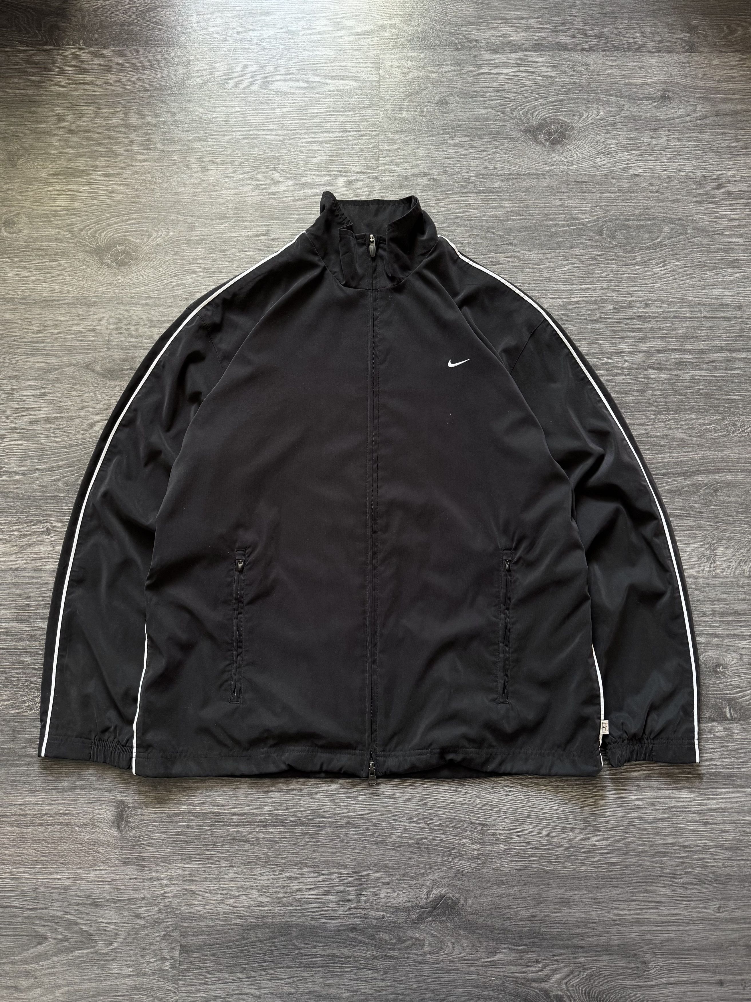 Nike Vintage Y2K Nike Track Jacket Nylon Top Striped Swoosh Size US L / EU 52-54 / 3 - 7 Thumbnail