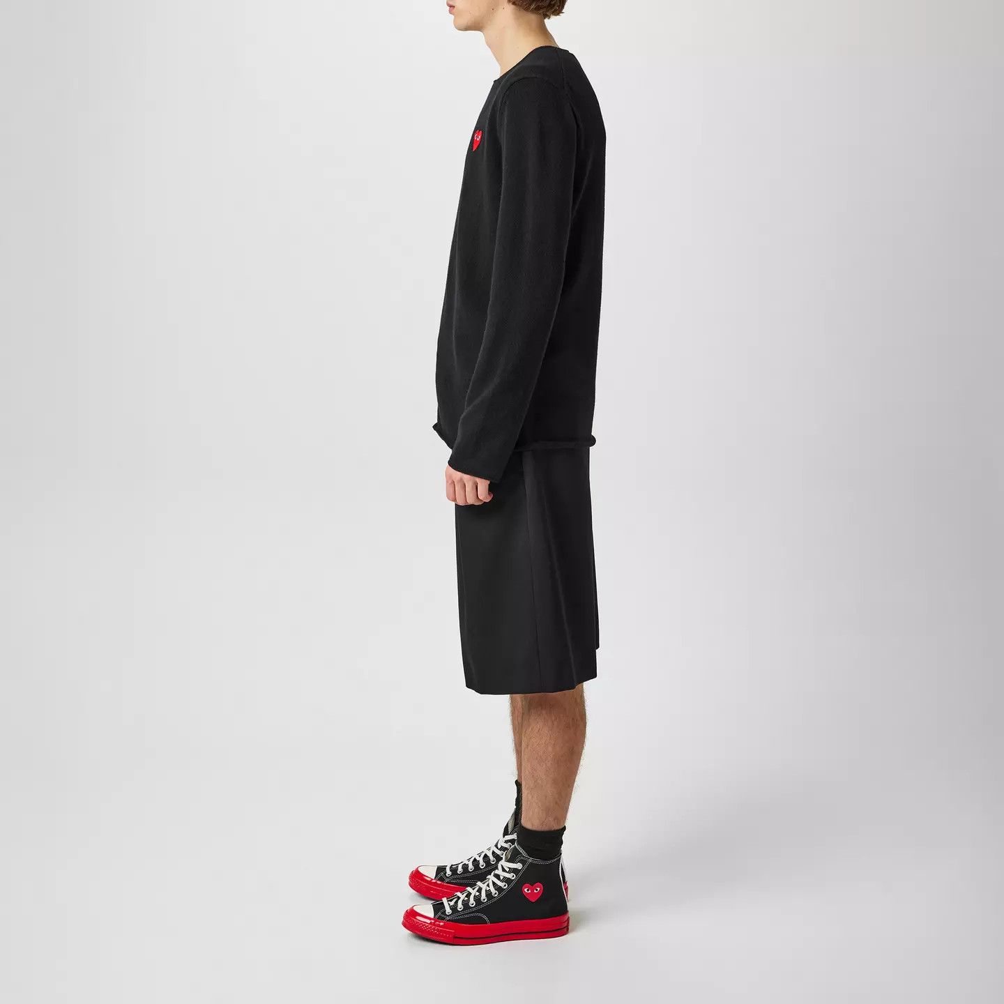 Comme des Garcons PLAY o1g2r1mq0426 Chuck Logo High Top Trainers in Black/Red Size US 9 / EU 42 - 6 Thumbnail