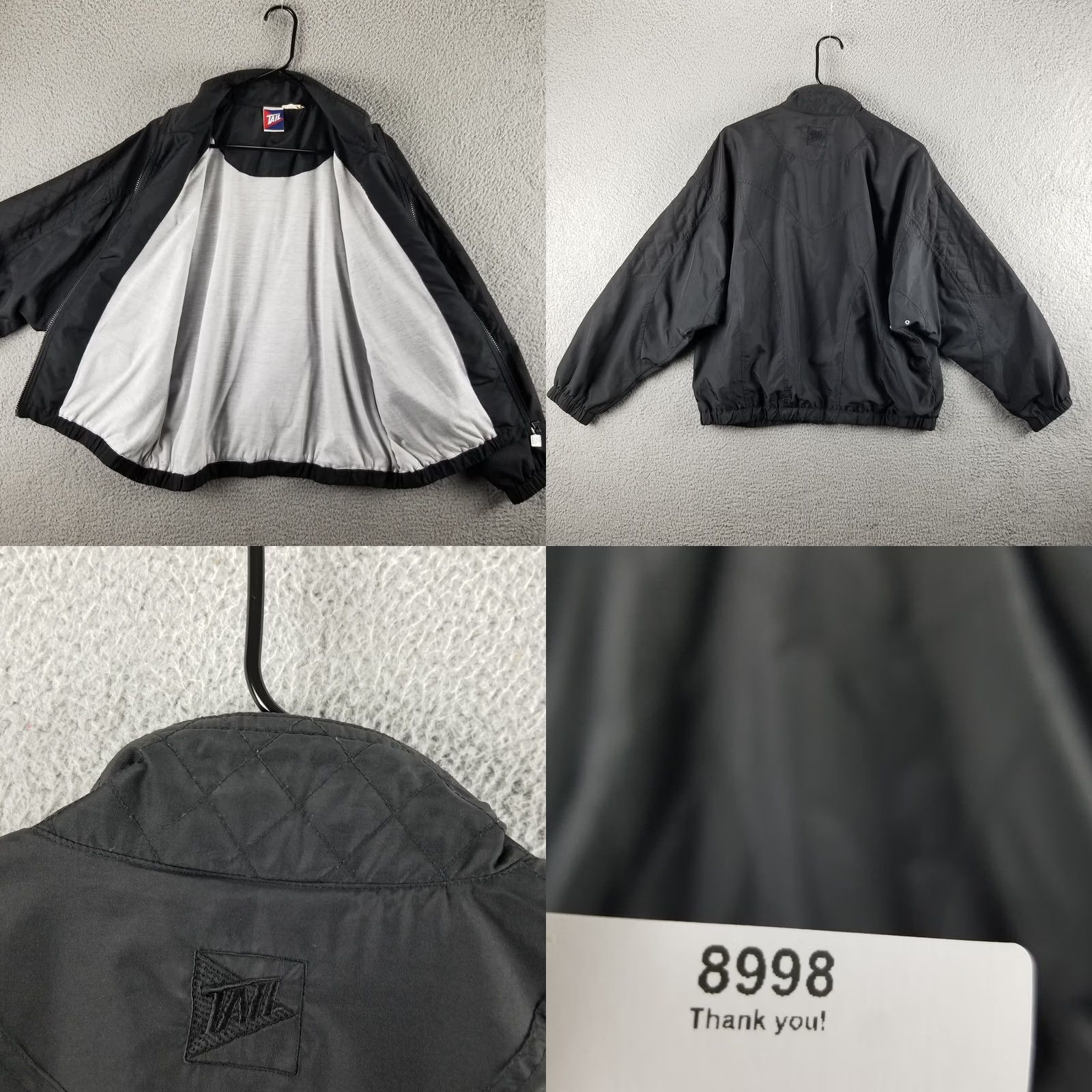 Vintage VINTAGE Tail 80s Windbreaker Track Jacket Women Large Black Zip Size L / US 10 / IT 46 - 8 Thumbnail
