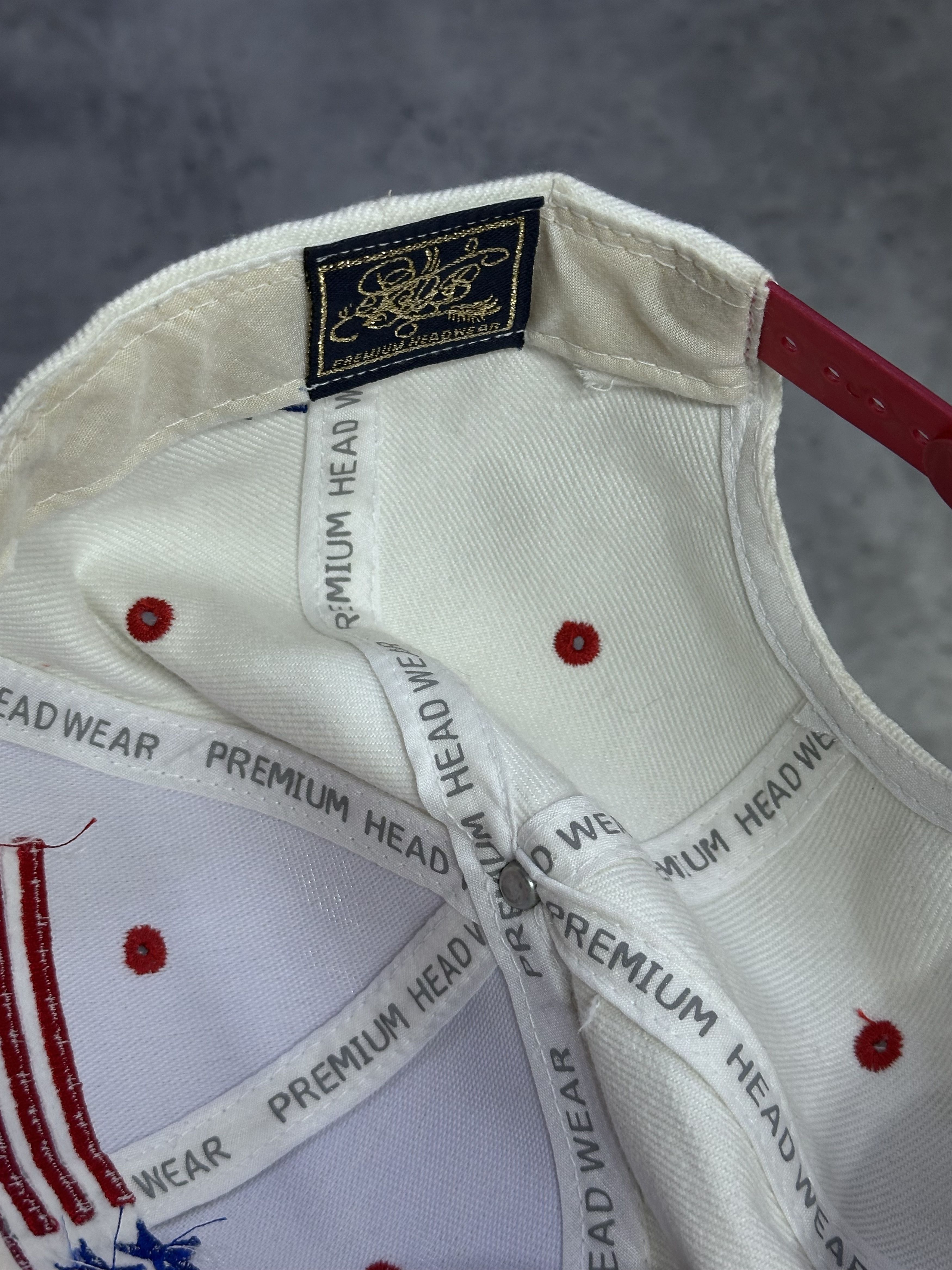 Vintage White flag usa hat Size ONE SIZE - 5 Thumbnail
