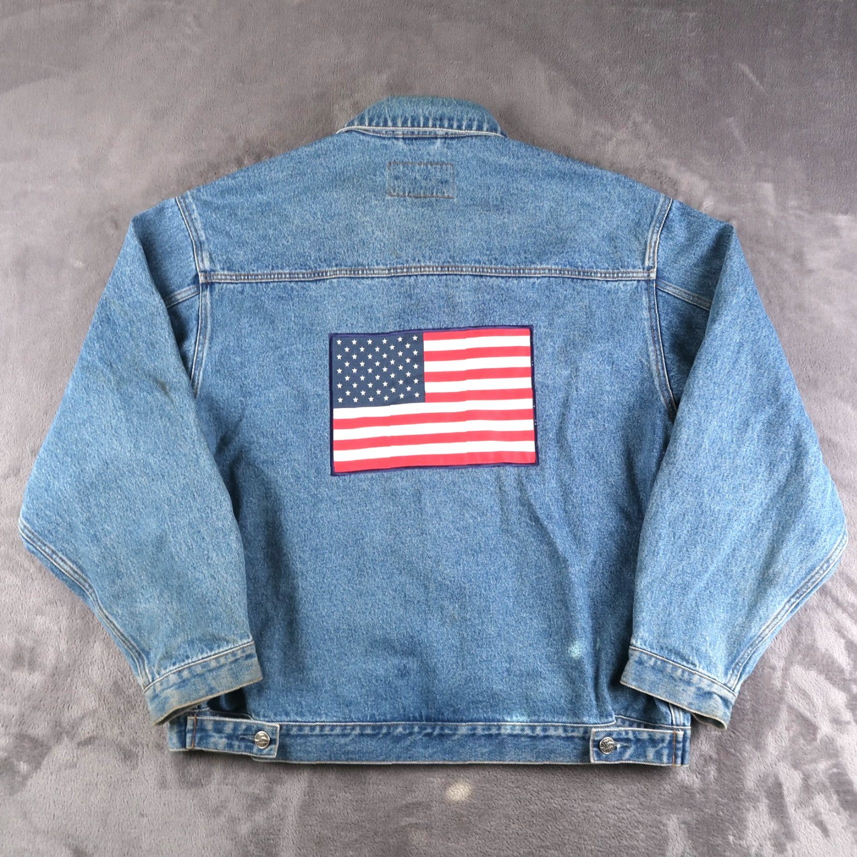 Disney VINTAGE Disney Mickey Mouse Denim Jacket 90s Bomber Jacket Size XL Blue Men Size US XL / EU 56 / 4 - 2 Thumbnail