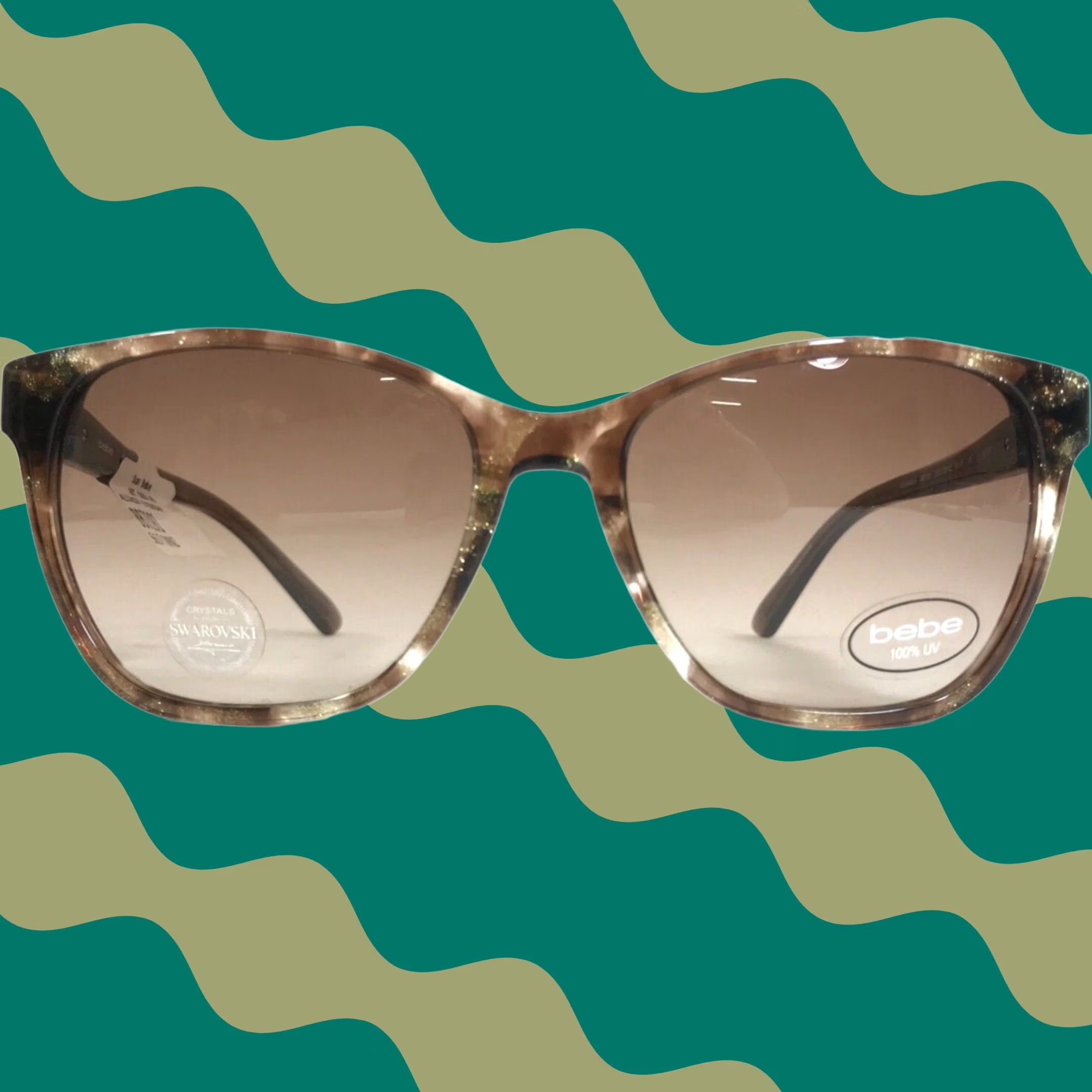 Bebe Sunglasses BB7191 200 Cat Eye Frames Brown Lenses  display picture 2