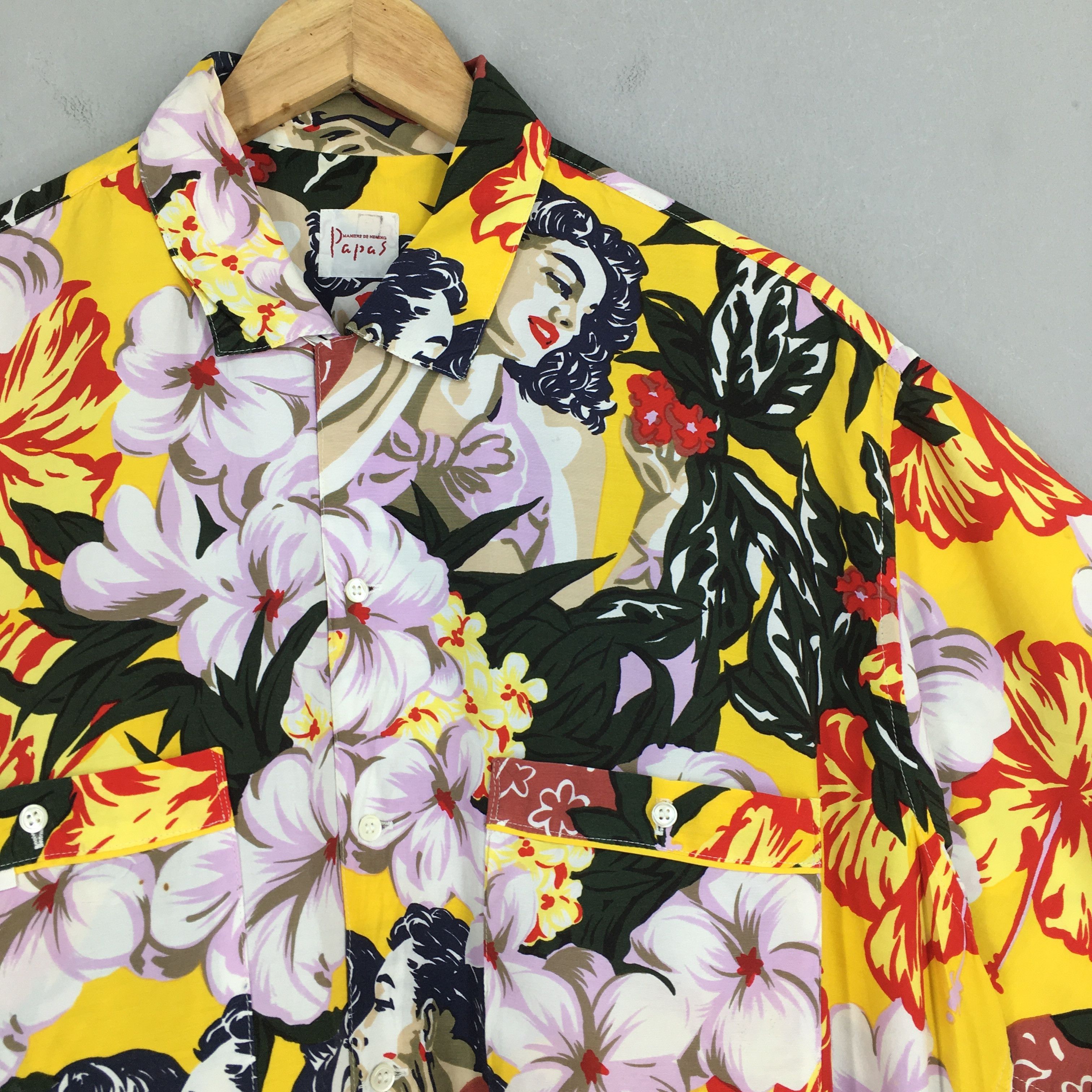 Japanese Brand Vintage 80s Papas Maniere De Heming Hawaii Shirt Large Size US L / EU 52-54 / 3 - 2 Thumbnail