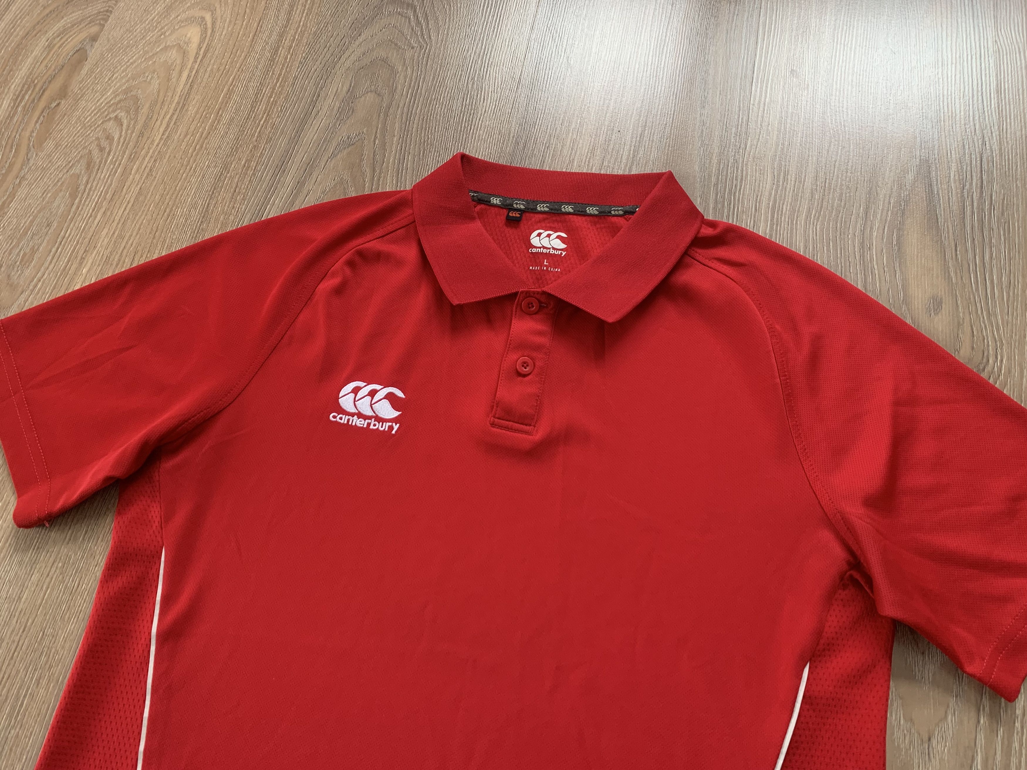 Canterbury of New Zealand Canterbury Rugby Red Training Polo T Shirt Size US L / EU 52-54 / 3 - 3 Thumbnail