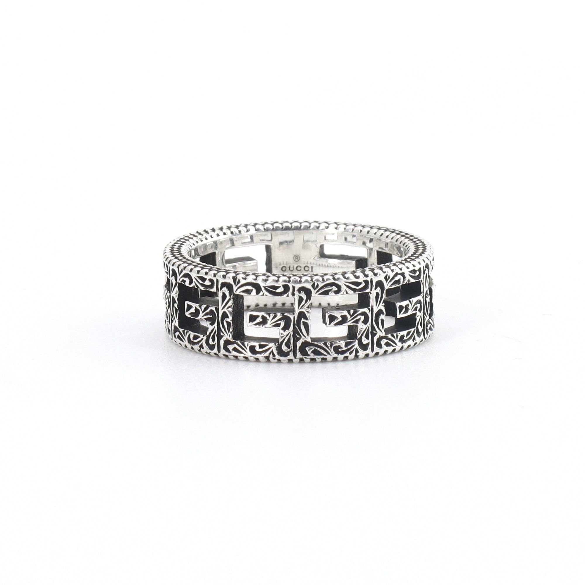 Gucci Gucci Double G Hollow Design Silver Ring-2506 Size ONE SIZE - 2 Thumbnail