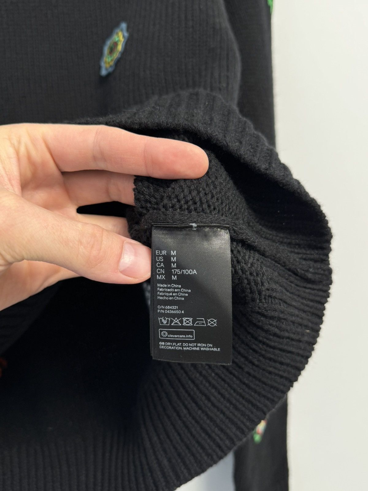 Kenzo Kenzo x H&M Pure Wool Black Sweater Size US M / EU 48-50 / 2 - 9 Thumbnail