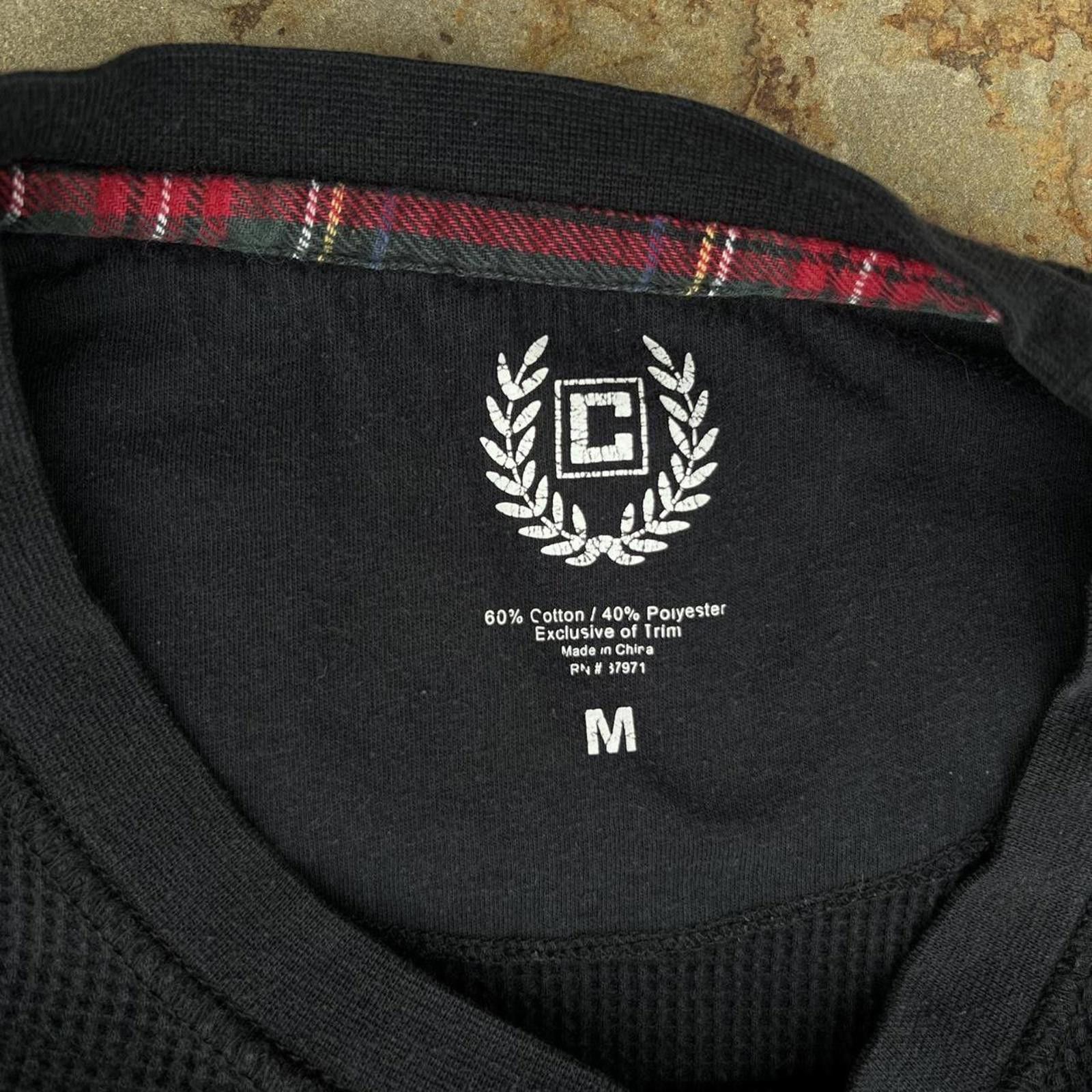 Chaps Y2K Chaps Black Waffle Knit Thermal Size US M / EU 48-50 / 2 - 3 Thumbnail