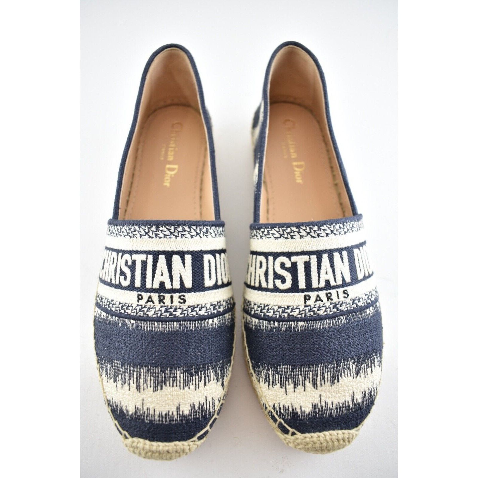 Dior Dior Granville D Stripes Cotton Blue White Logo Size US 7 / IT 37 - 5 Thumbnail