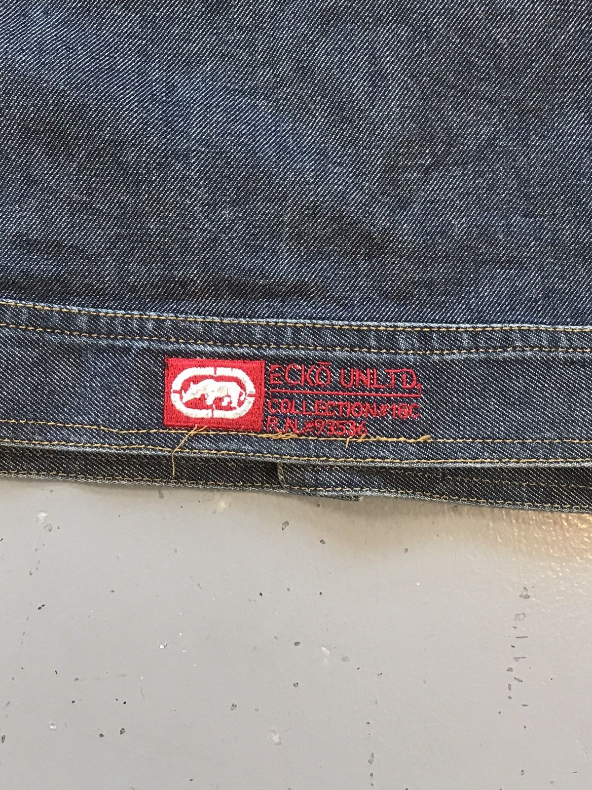 Ecko Unltd. × Vintage Vintage Ecko UNLTD SpellOut printed denim jacket Size US M / EU 48-50 / 2 - 9 Thumbnail