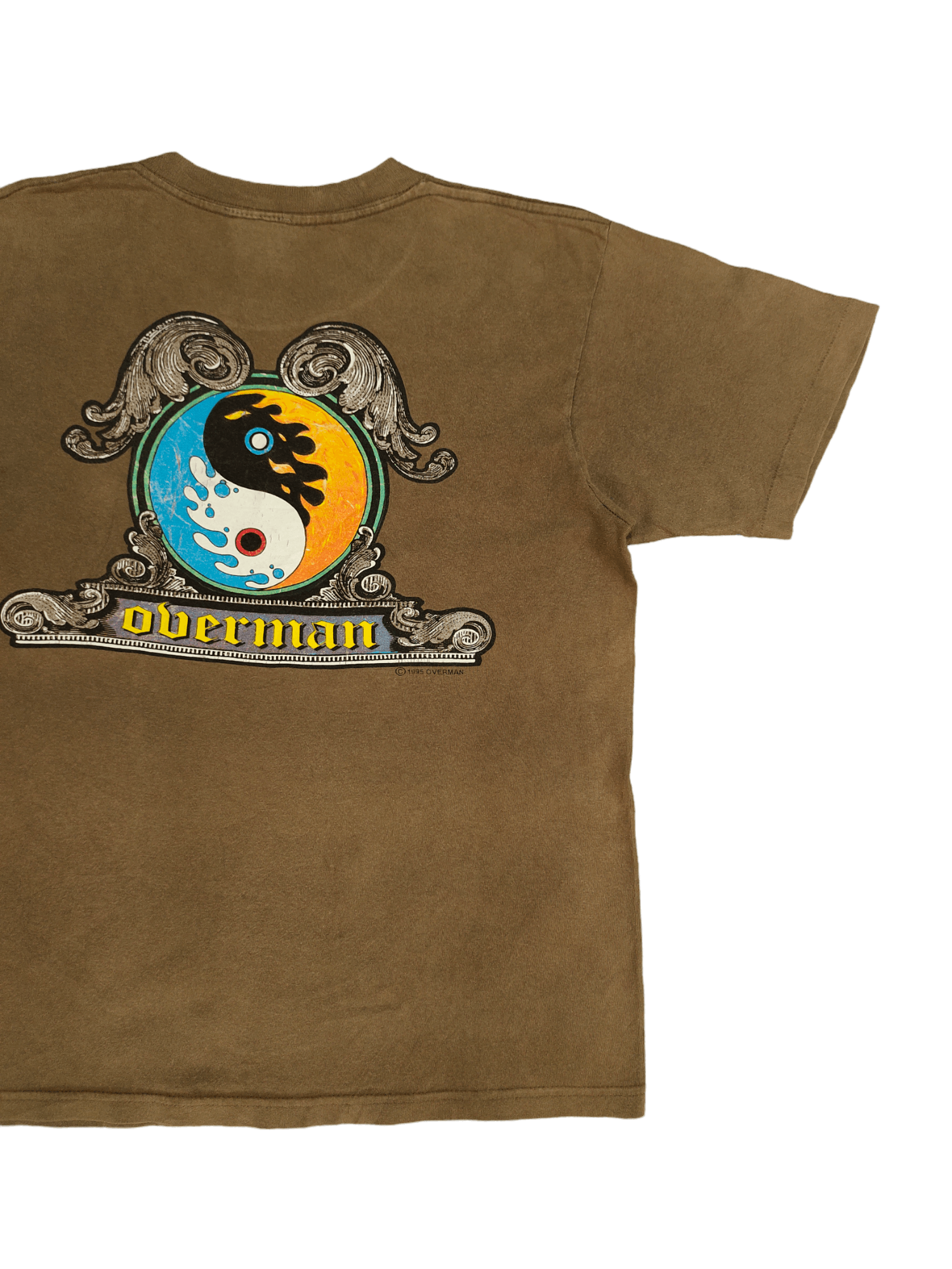 Quiksilver Vintage 90's Overman Ying Yang Logo Surfing 1995 T-Shirt Size US M / EU 48-50 / 2 - 5 Thumbnail
