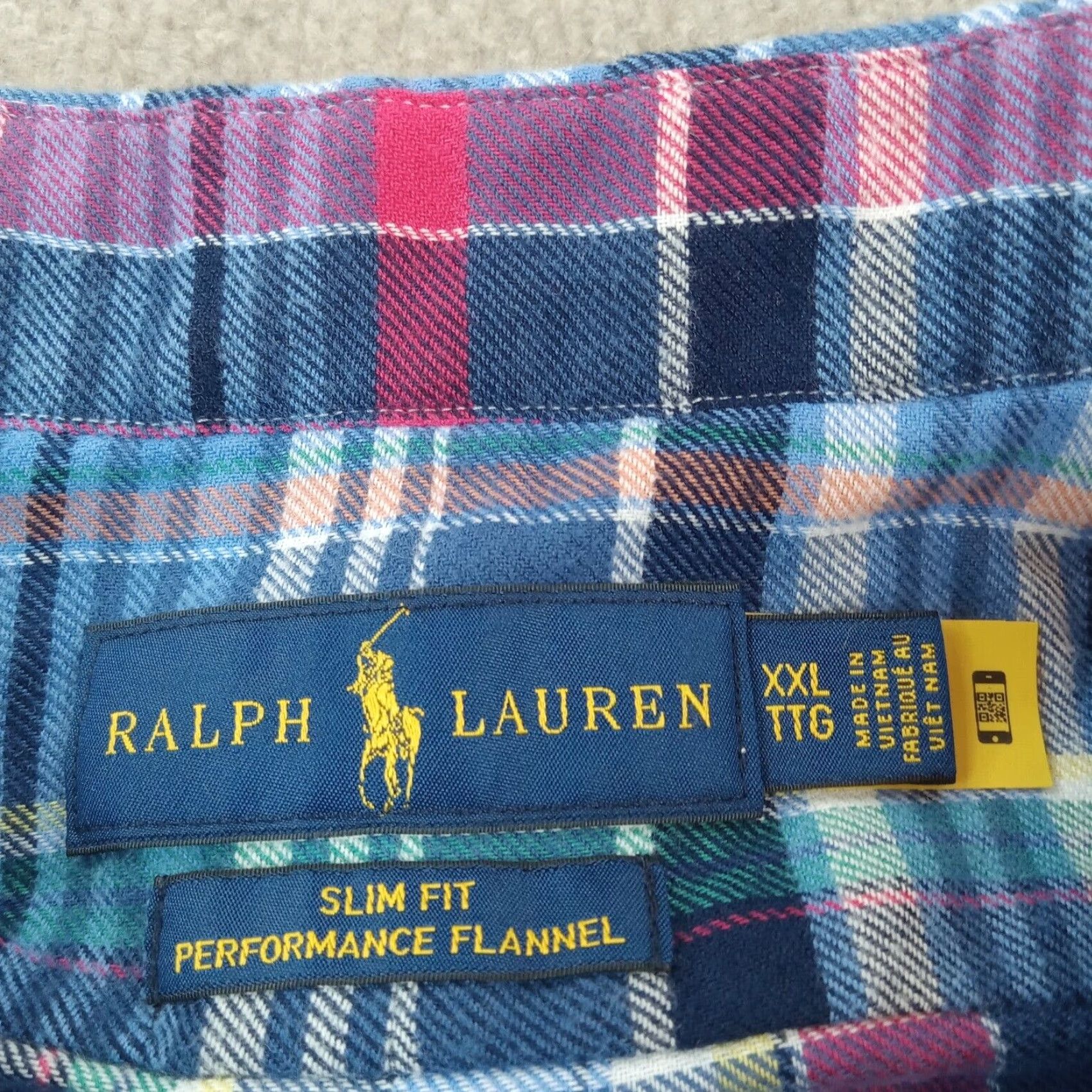 Ralph Lauren Ralph Lauren Shirt Mens 2XL Slim Fit Plaid Button-Up Casual Colorful Blue Purple Cotton Polyester Flannel Regular Size 2XL Mens Size US XXL / EU 58 / 5 - 5 Thumbnail