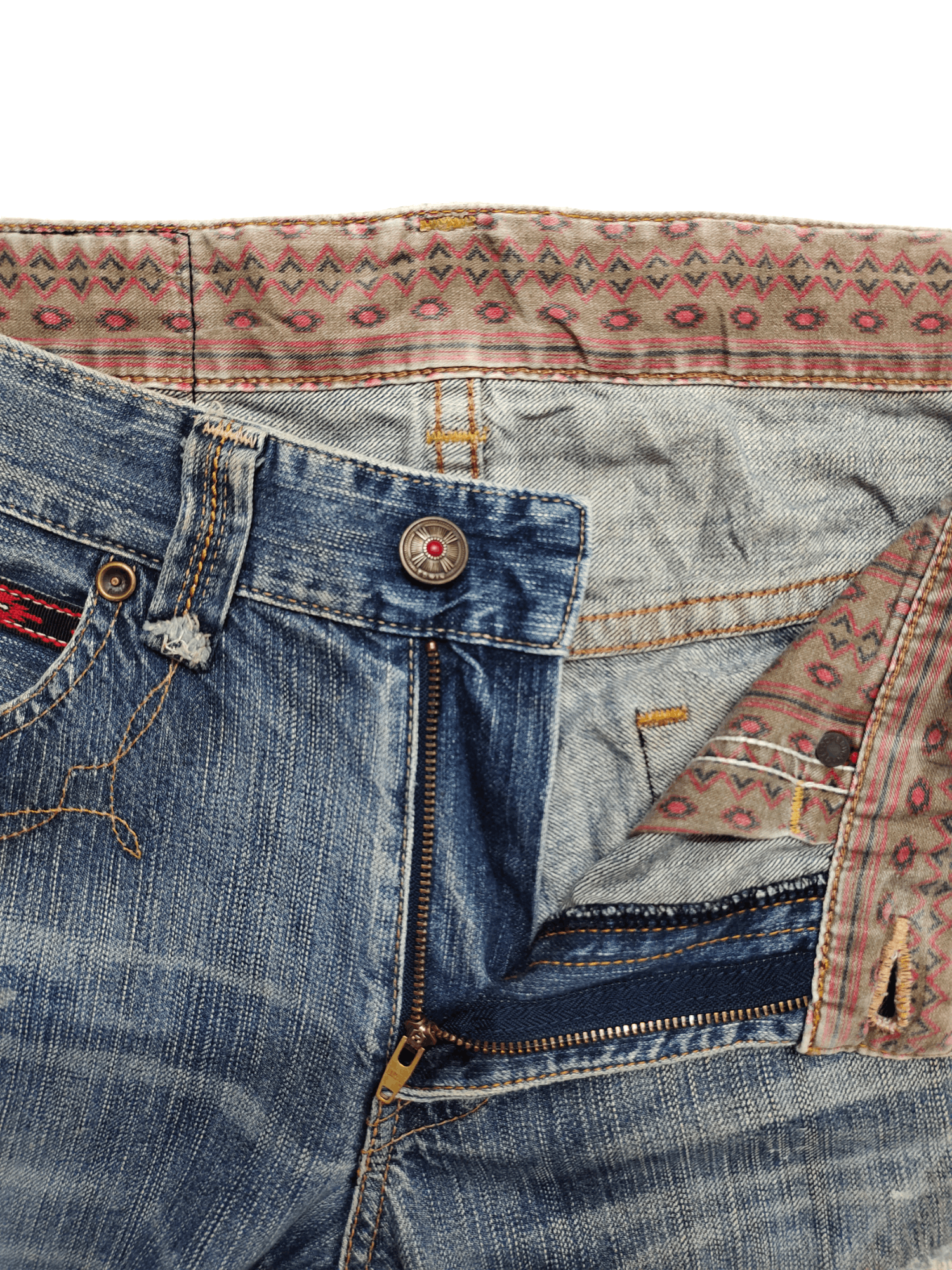 Kapital Vintage Edwin Xv Boro Distress Faded Denim Jean Size US 32 / EU 48 - 18 Thumbnail