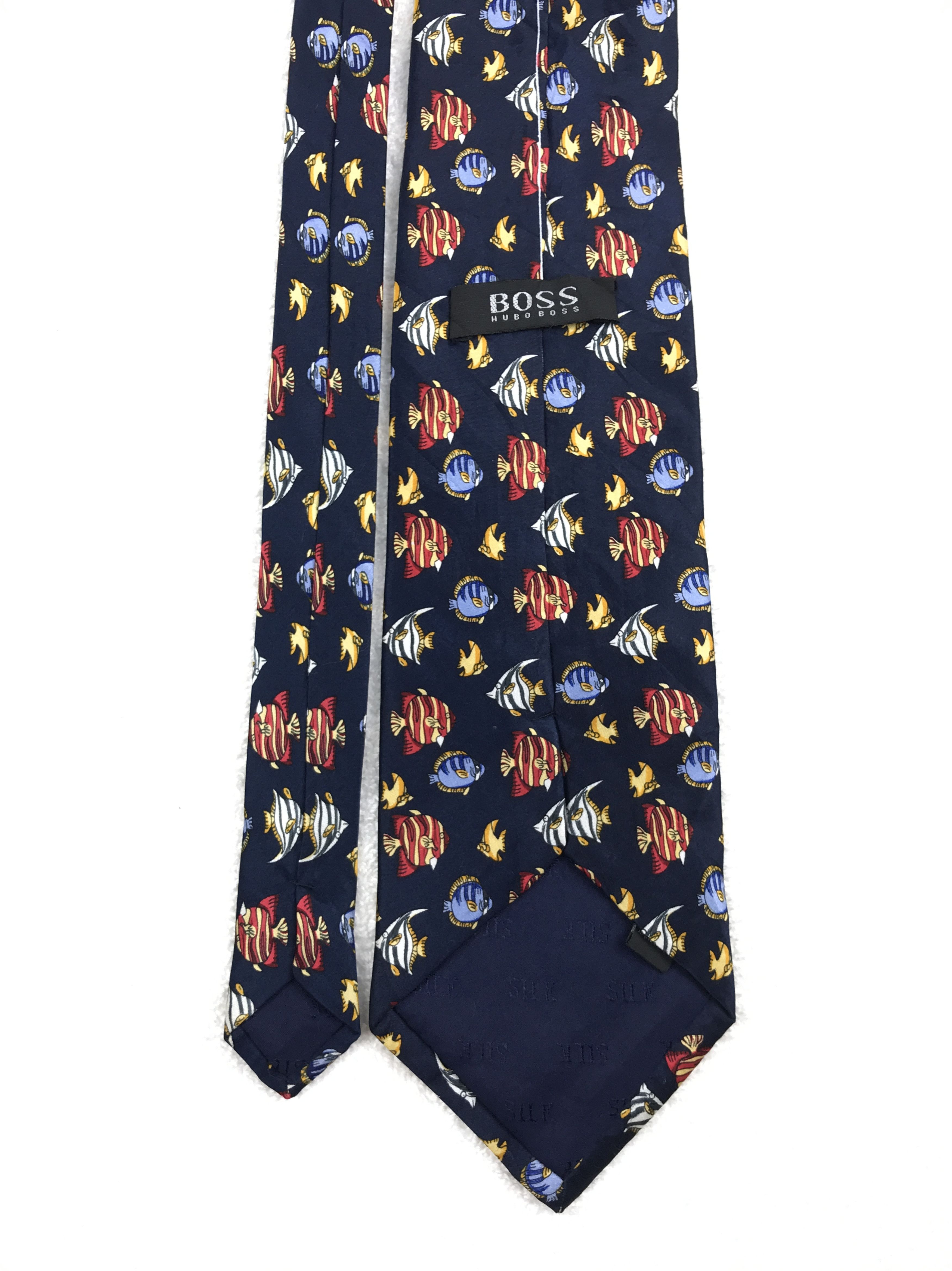 Designer × Hugo Boss × Vintage Vintage Hugo Boss Silk Necktie Size ONE SIZE - 4 Thumbnail