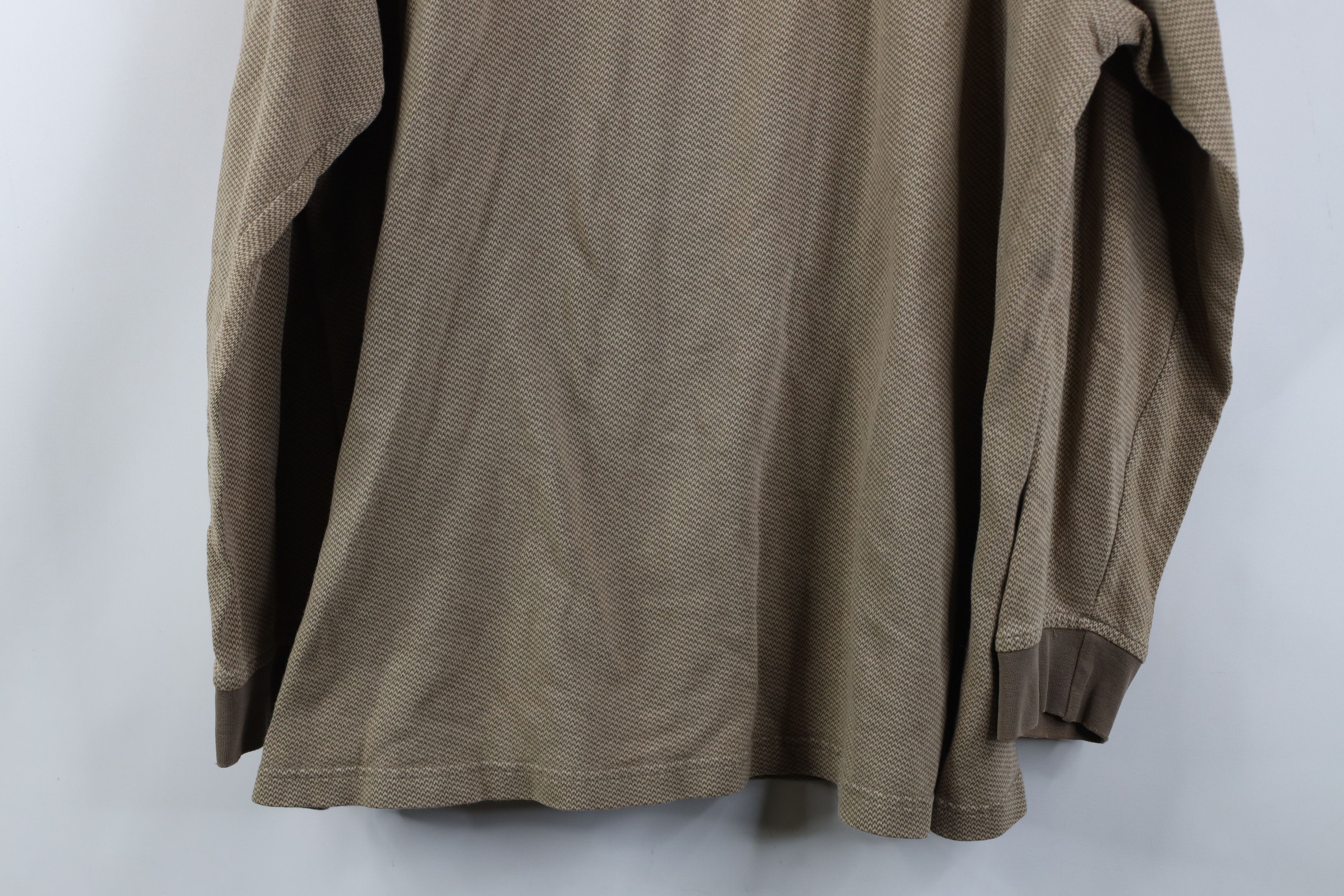 Vintage Vintage Streetwear Knit Long Sleeve Polo Shirt Earth Tone Size US XL / EU 56 / 4 - 14 Thumbnail