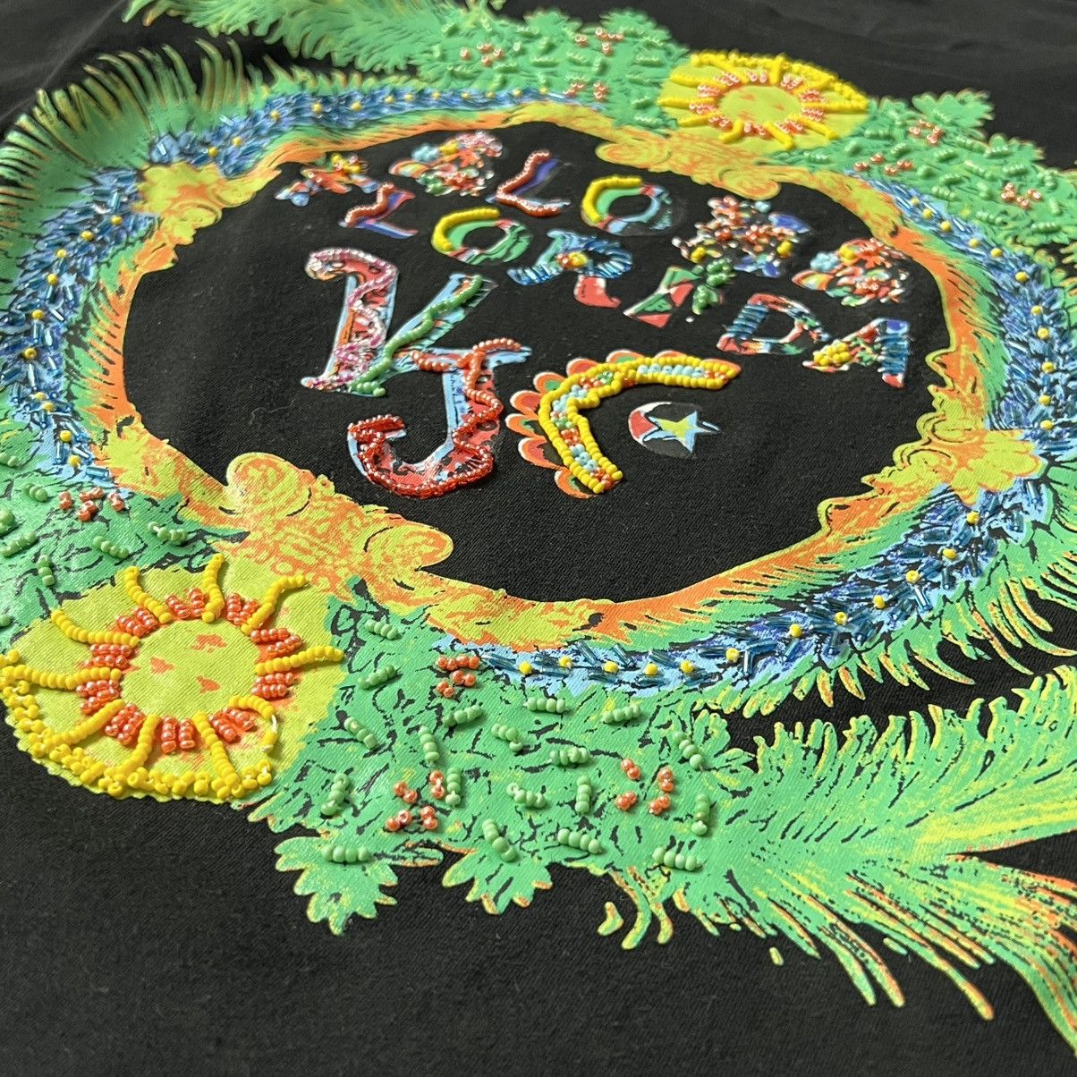 Versace Jeans Couture Vintage Versace Jeans Couture Aloha Florida Beaded Top Size M / US 6-8 / IT 42-44 - 3 Thumbnail