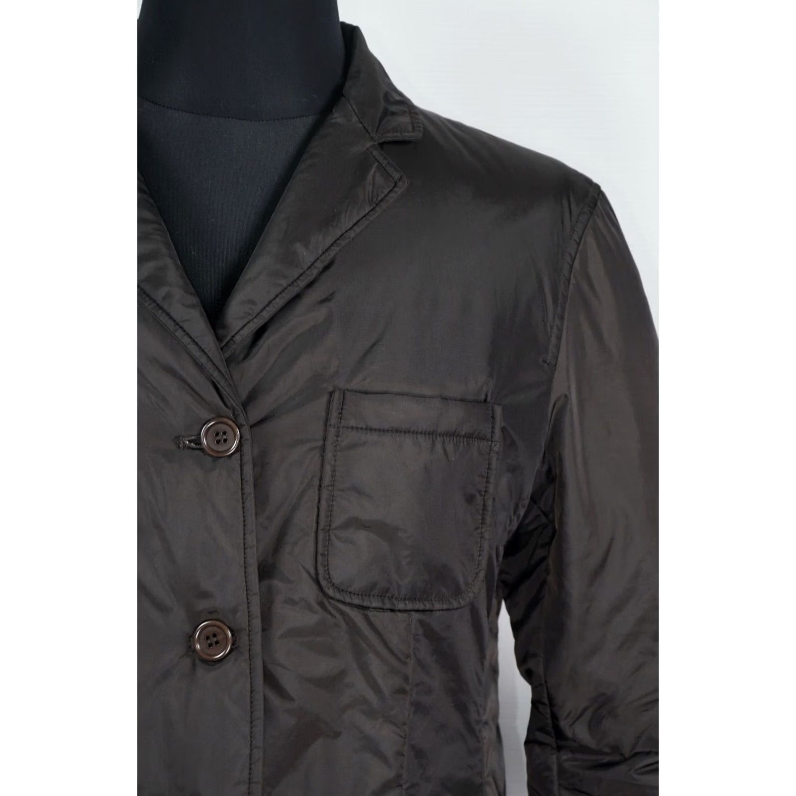 Aspesi Aspesi Jacket Women XL Brown Long Sleeve Winter Casual Solid Polyamide Jacket NSR Size XL / US 12-14 / IT 48-50 - 3 Thumbnail