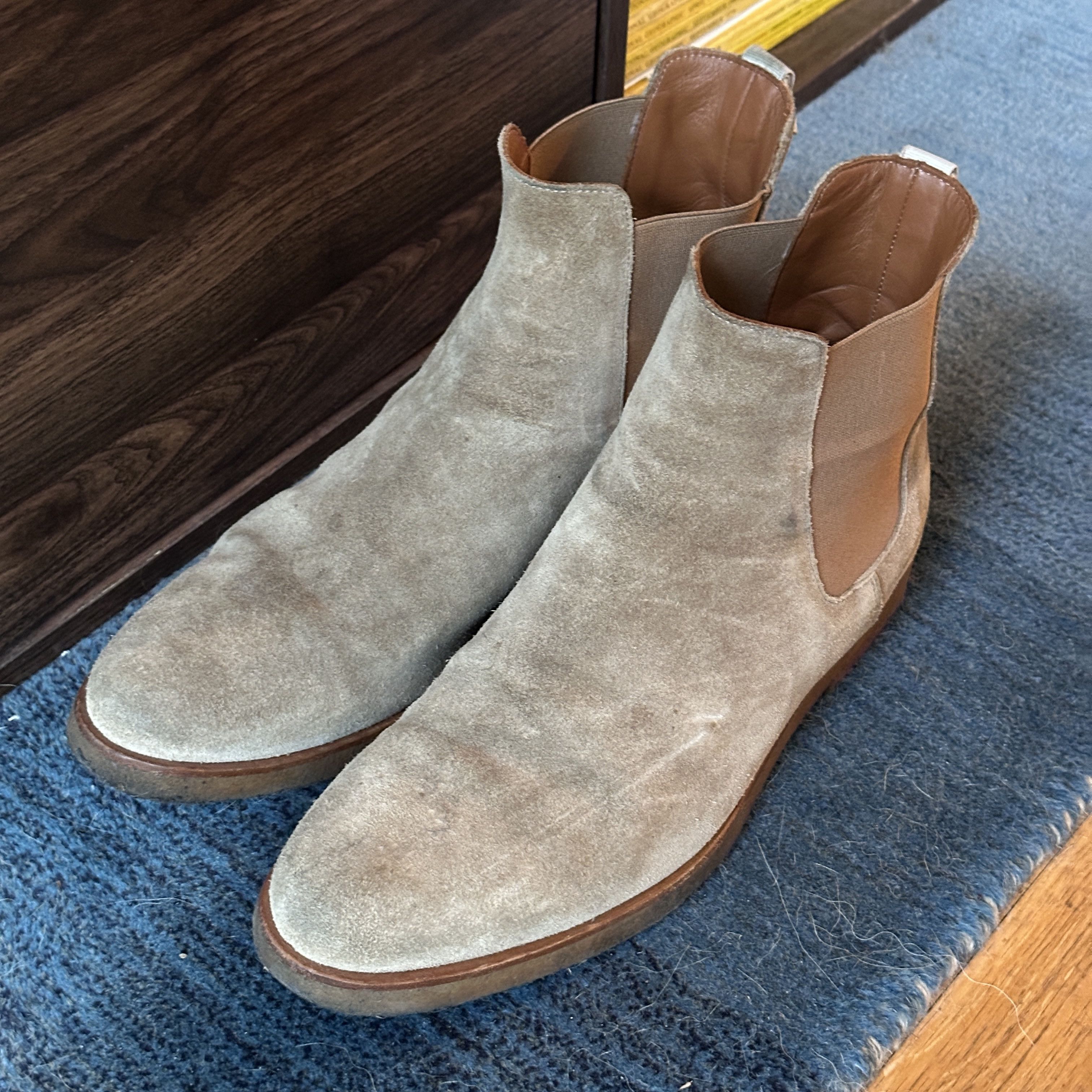 Common Projects Tan Suede Chelsea Boot Size US 12 / EU 45 - 4 Thumbnail