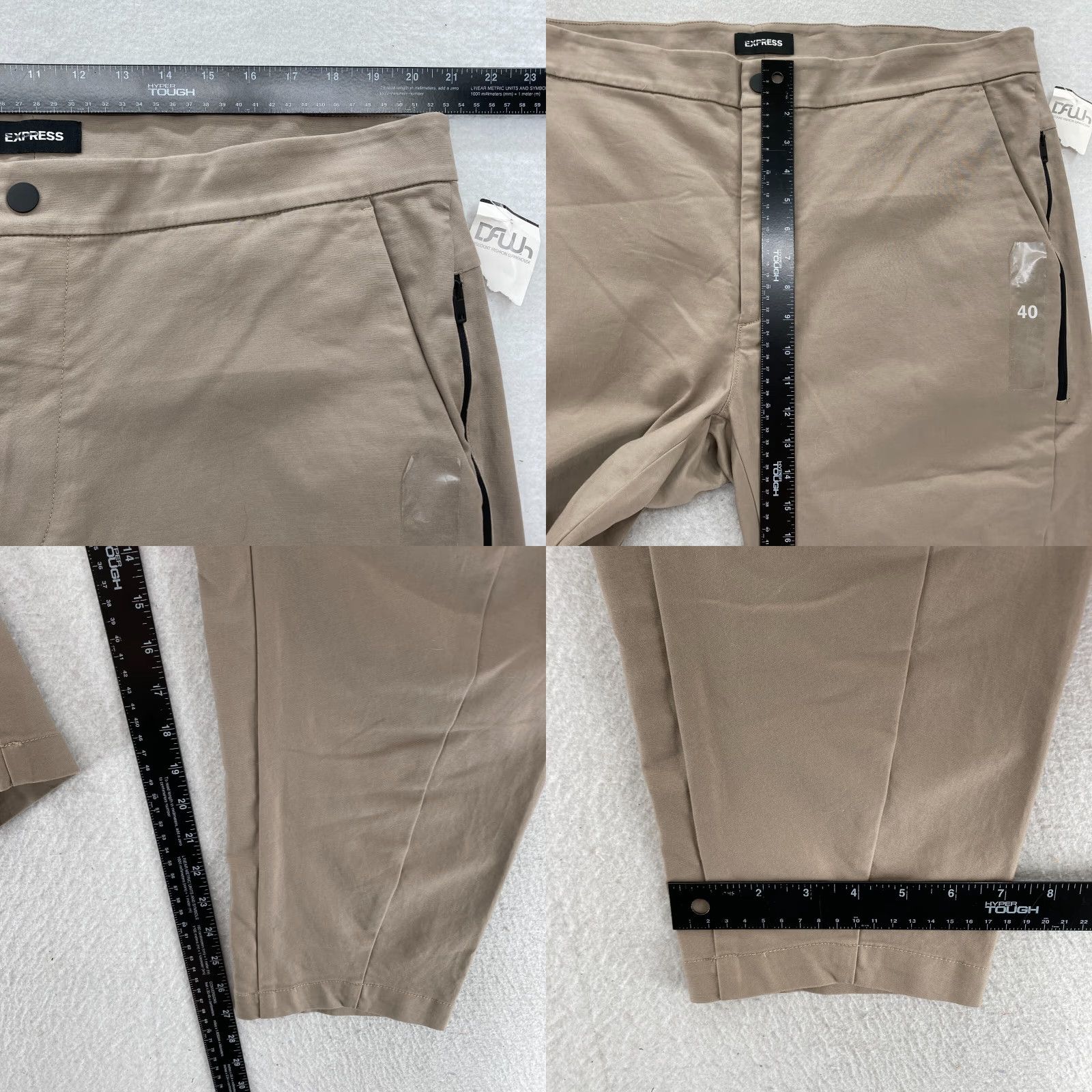 Express Express Pants Mens 40x27 Brown Slim Chino Stretch Fabric Tapered Leg Casual Pants Size US 40 / EU 56 - 8 Thumbnail