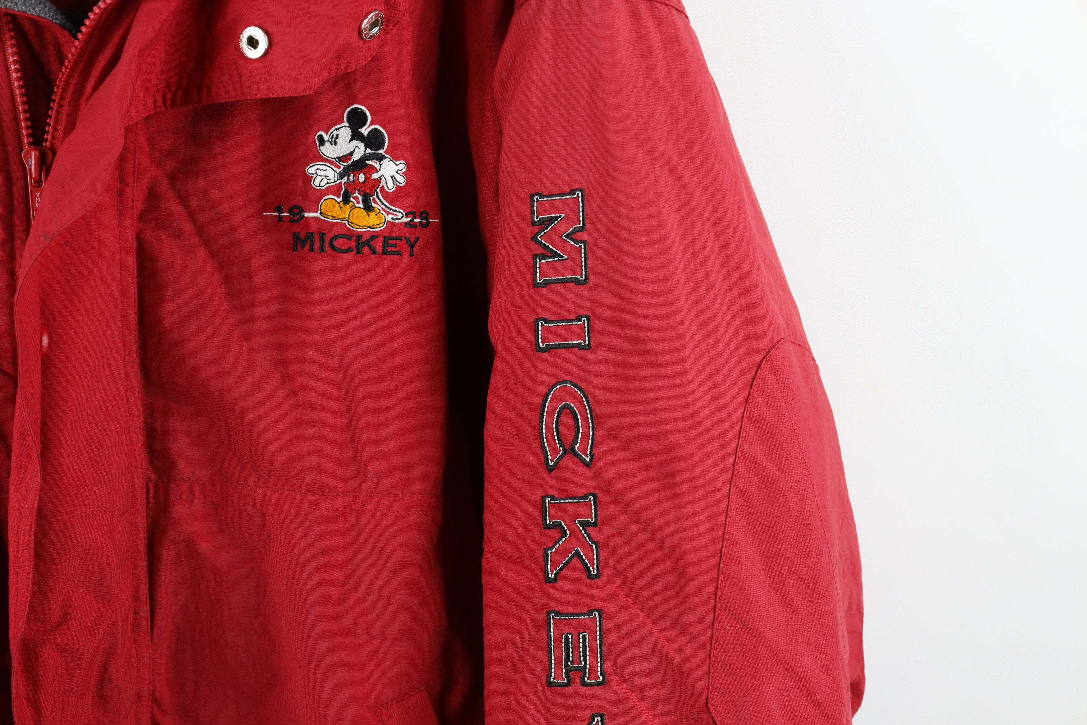 Disney × Vintage Vintage 90s Disney Mickey Mouse Elbow Patch Bomber Jacket Size US XL / EU 56 / 4 - 5 Thumbnail