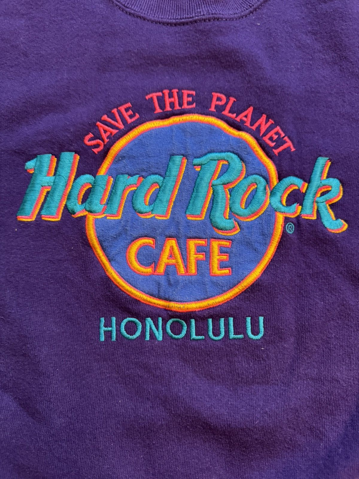 Hard Rock Cafe × Jerzees × Vintage Vintage Hard Rock Honolulu Crew Neck Embroidered Sweatshirt Size US M / EU 48-50 / 2 - 19 Thumbnail