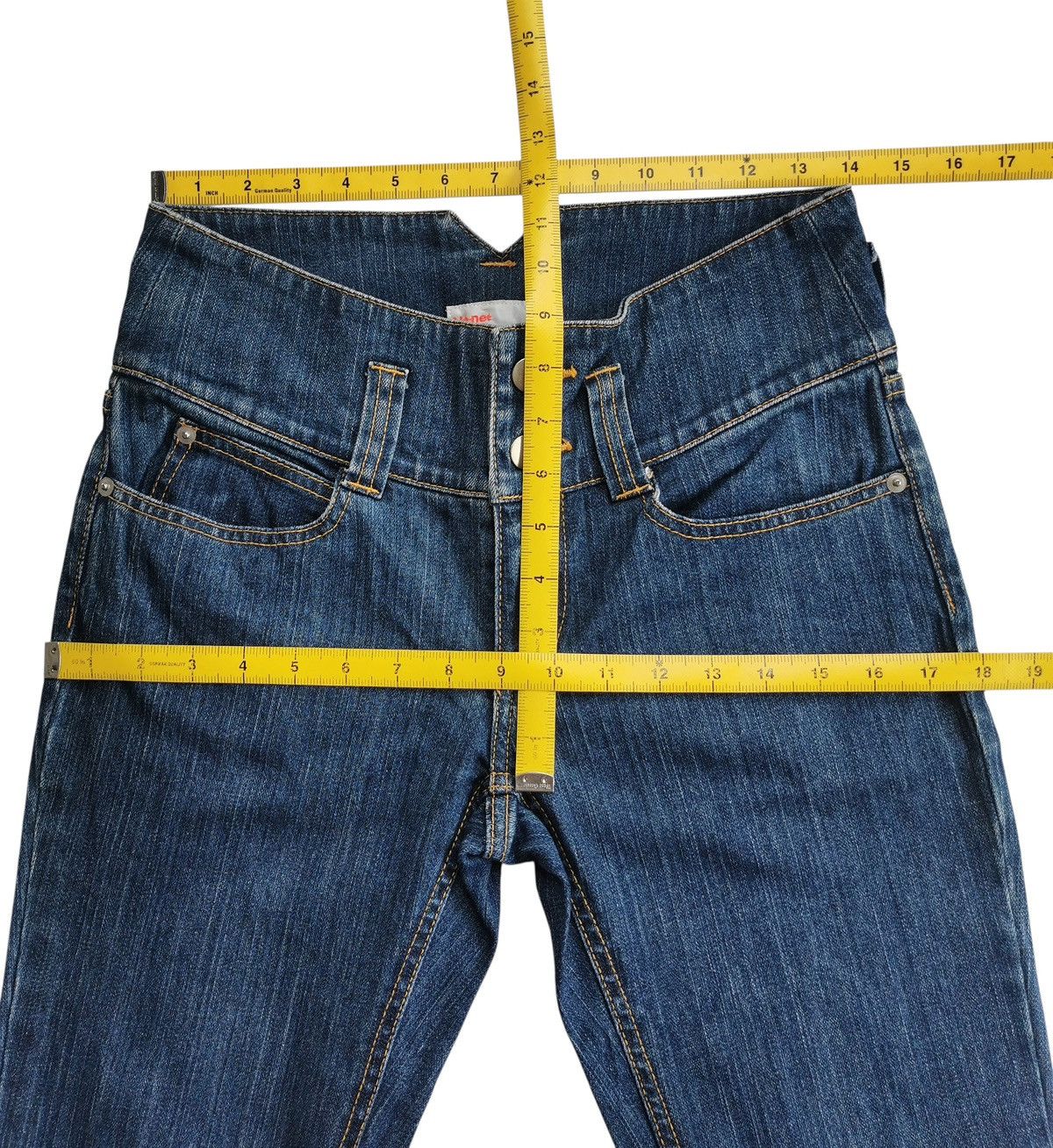 Ne-Net Né-net Frayed Damage Flared,Bootcut Punk Jeans Size 28" / US 6 / IT 42 - 10 Thumbnail