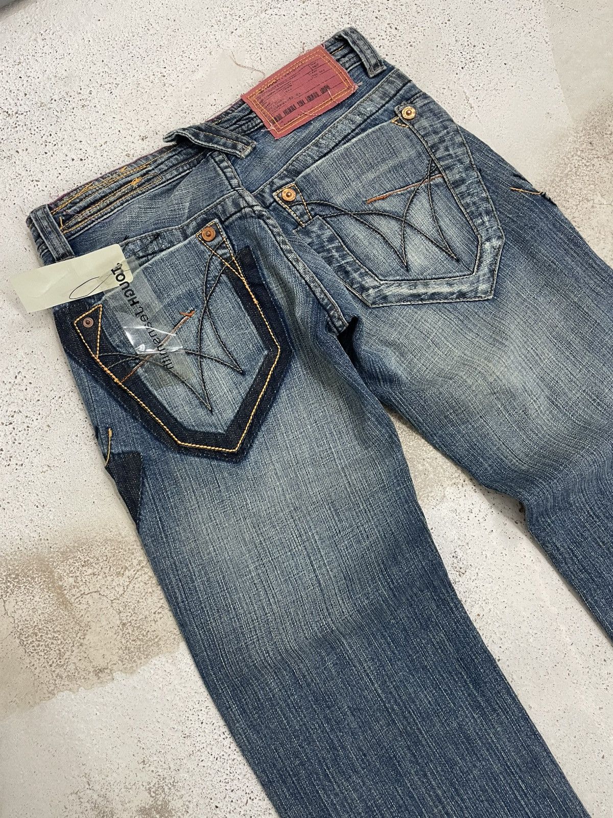 PPFM + Tough Jeansmith Light Mud Heavy Stiching Rare Design Size US 26 / EU 42 - 14 Thumbnail