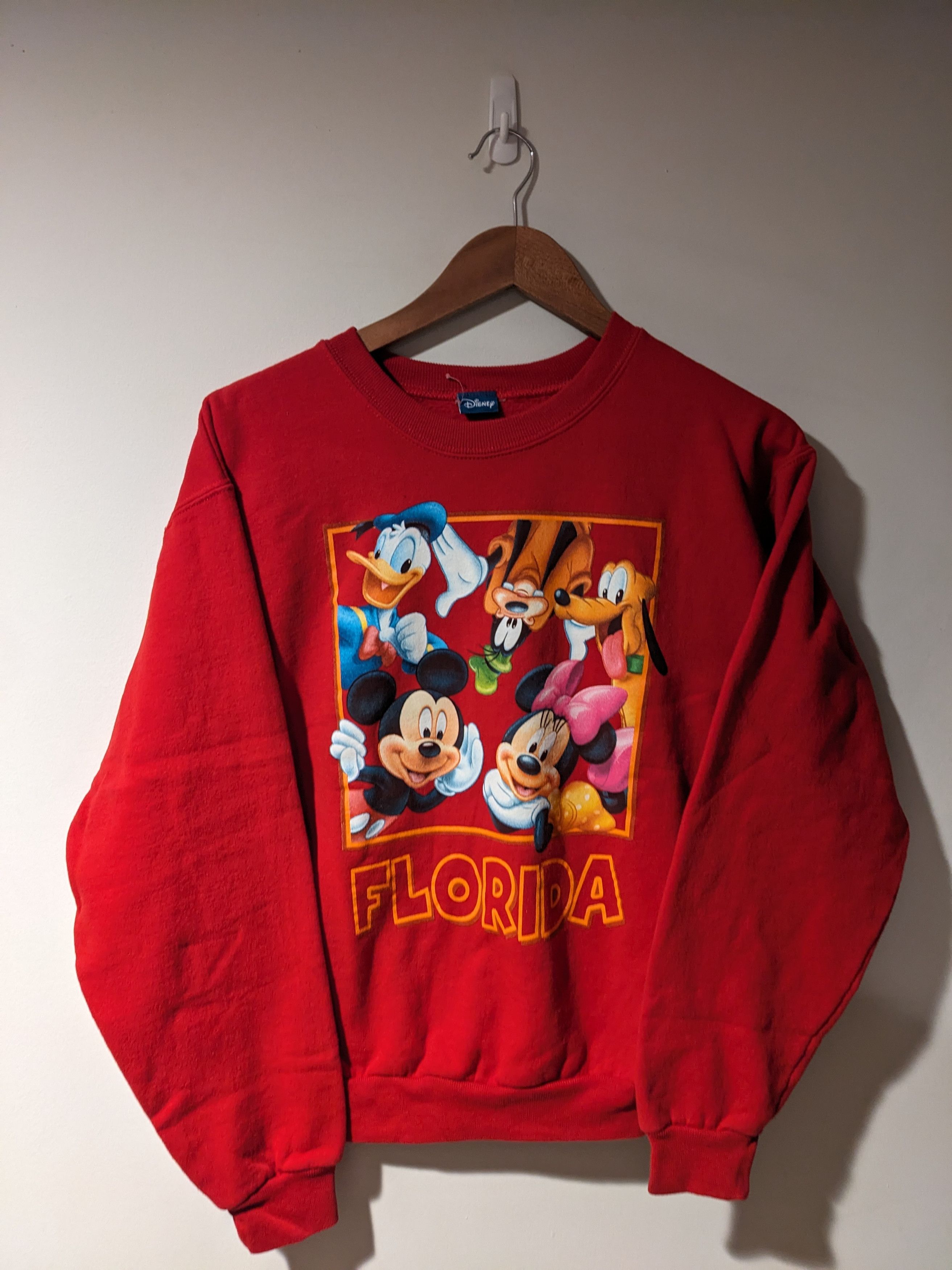 Disney × Vintage Vintage Y2K Disney World Florida Cartoon Cast Sweatshirt Size S / US 4 / IT 40 - 1 Thumbnail