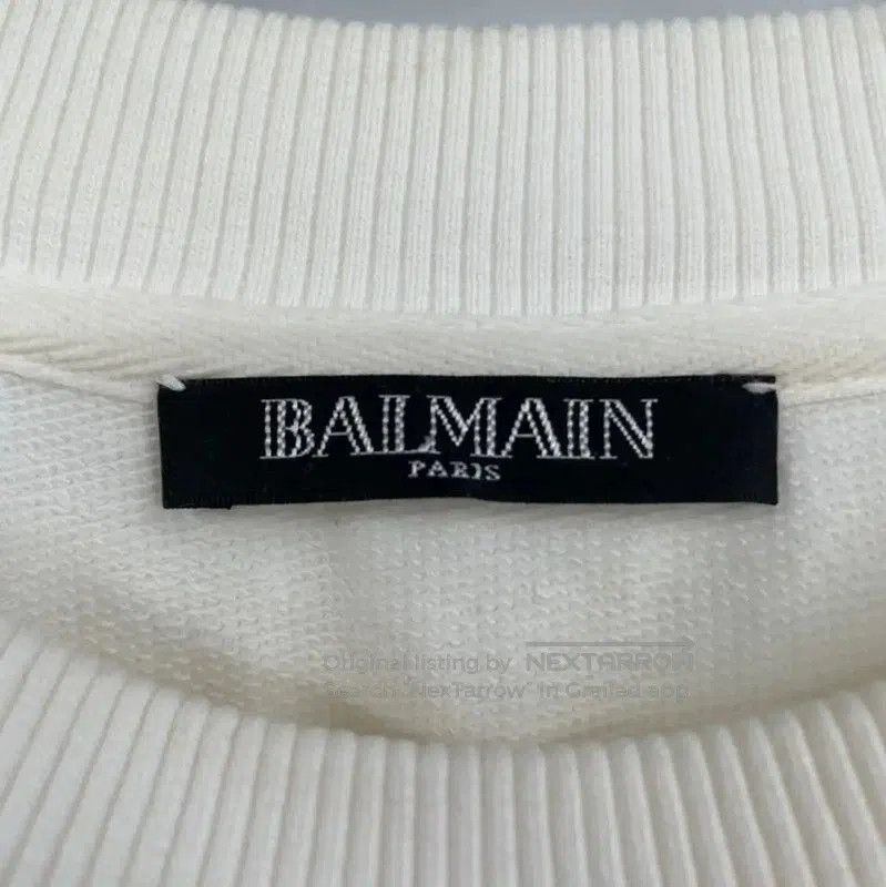 Balmain Balmain Cream Cotton Long Sleeve Sweatshirt . Size M / US 6-8 / IT 42-44 - 3 Thumbnail