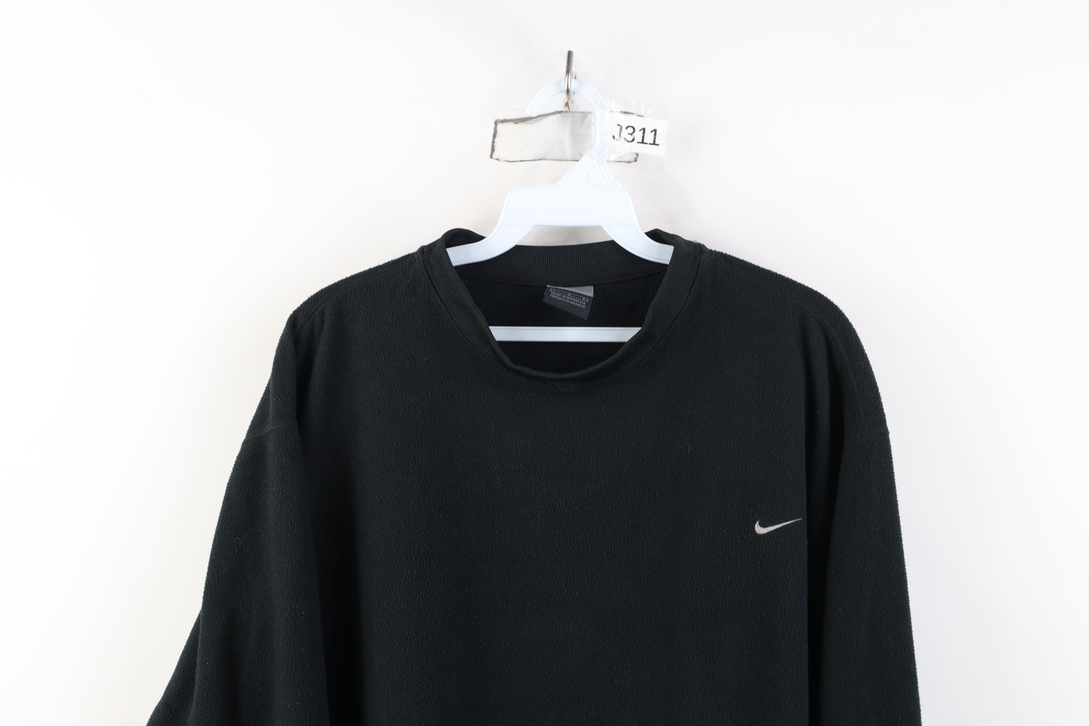 Nike Vintage Nike Travis Scott Mini Swoosh Fleece Sweater Black Size US L / EU 52-54 / 3 - 2 Thumbnail
