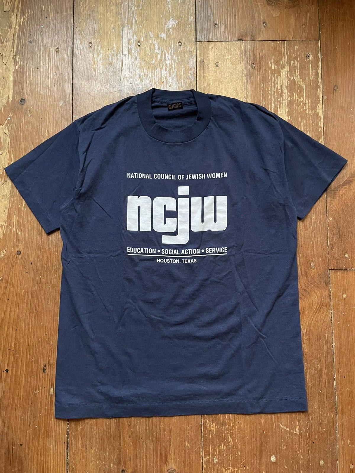 Vintage Vintage brand new council of jewish women single stitch tee Size US L / EU 52-54 / 3 - 1 Thumbnail