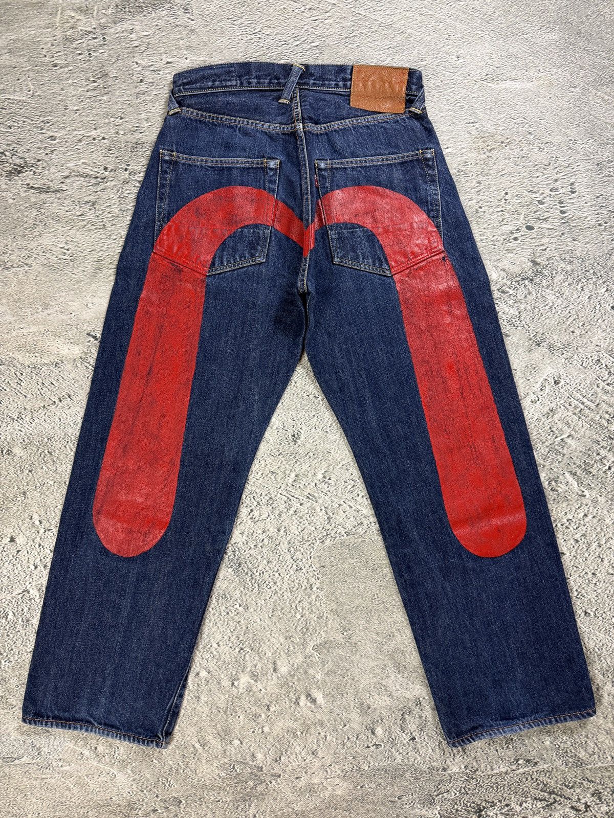 Evisu jeans daicock big logo red selvedge denim Yamane