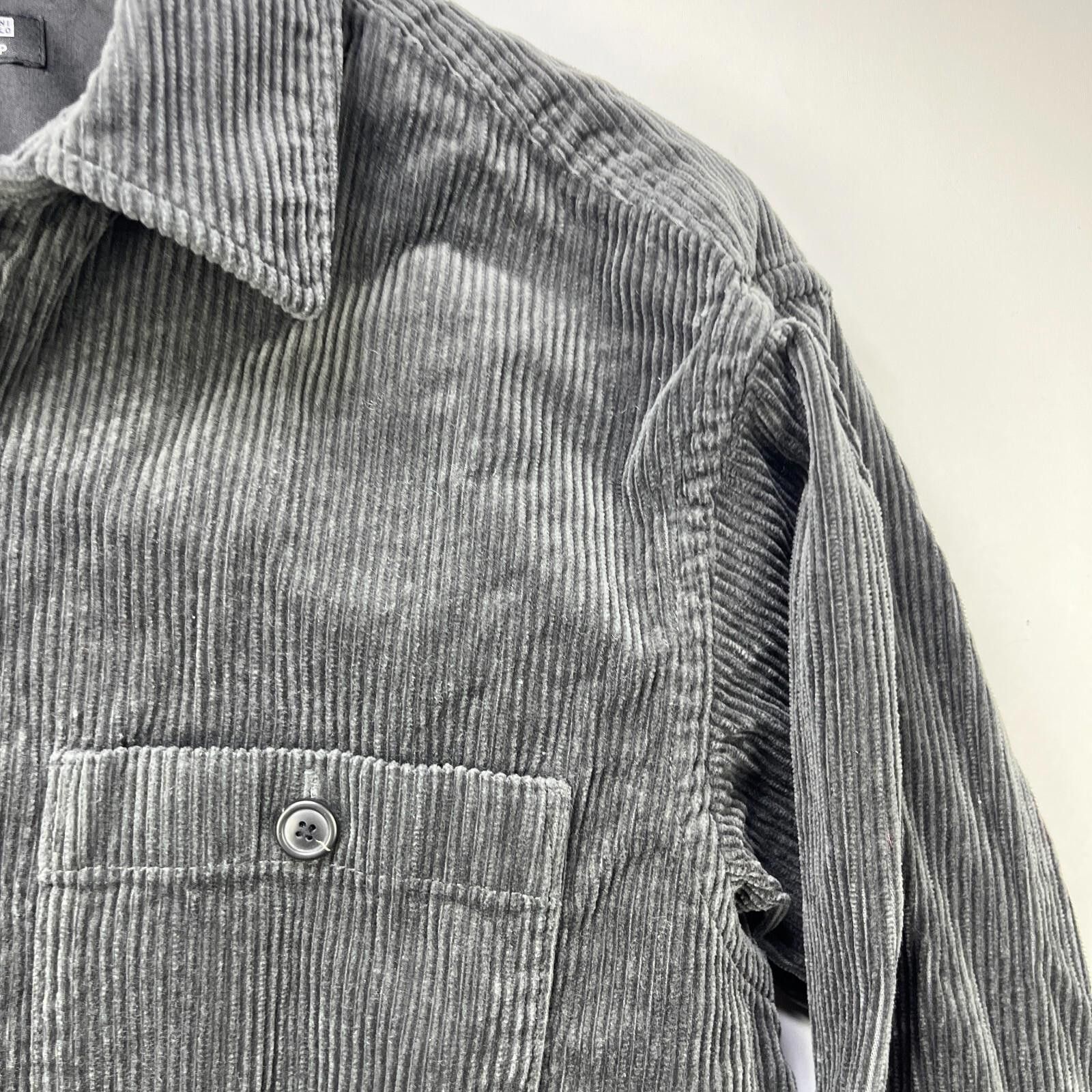 Uniqlo Uniqlo Corduroy Button Up Shirt XS Dark Gray Longsleeve Size US XS / EU 42 / 0 - 3 Thumbnail